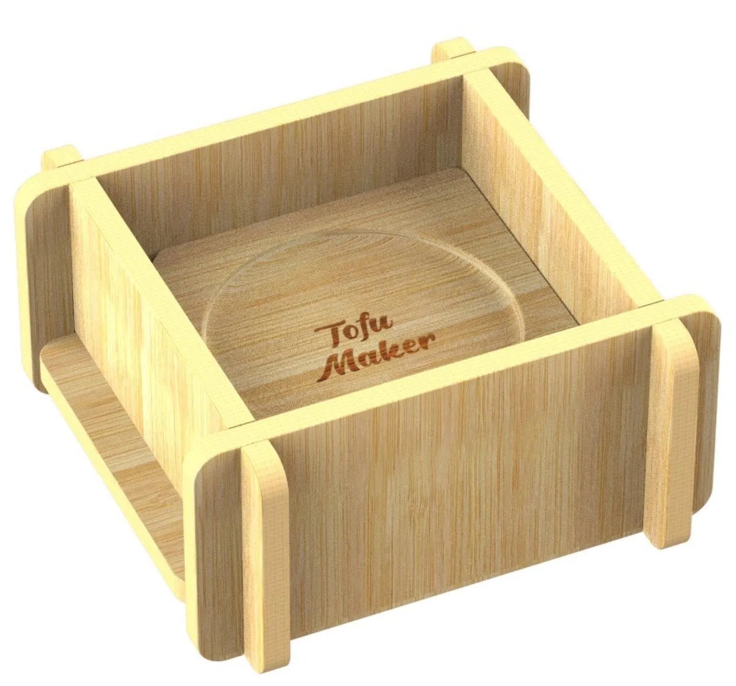 Tofu Maker aus Bambus in Beige präsentiert im Onlineshop von KAQTU Design AG. Küchenhelfer ist von Nuts Innovations