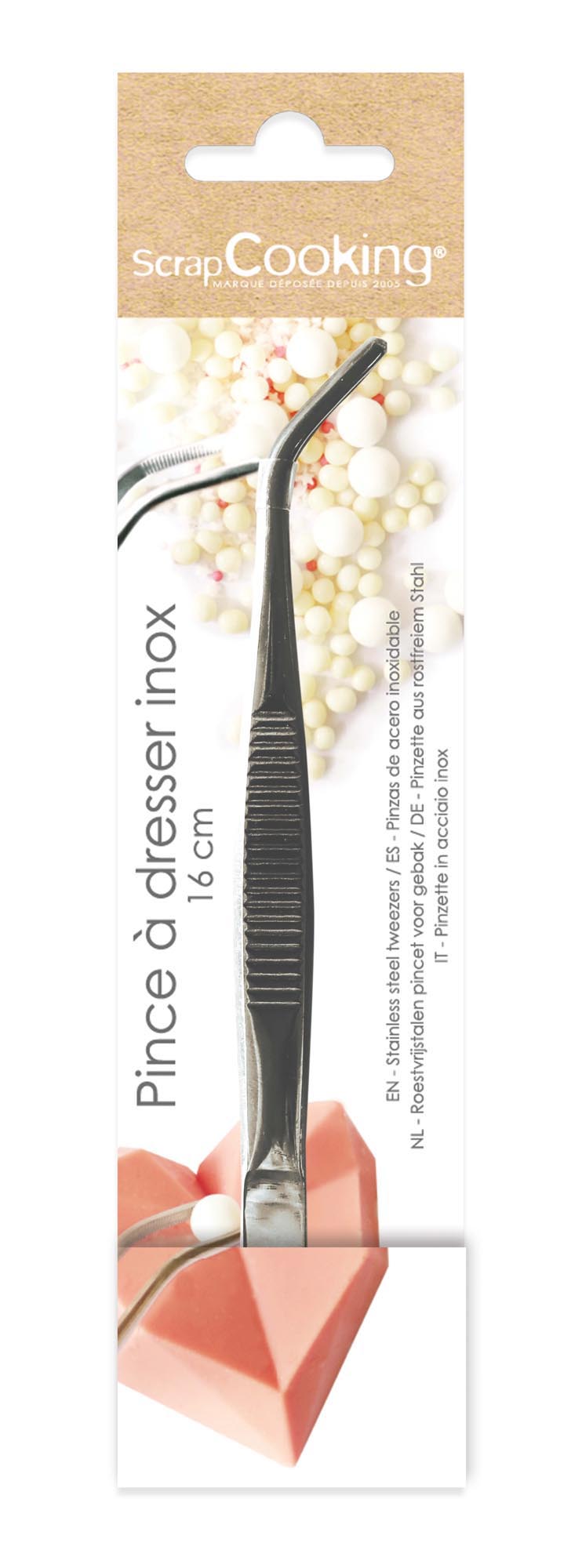 Dressierzange Edelstahl 16 cm in Silber präsentiert im Onlineshop von KAQTU Design AG. Backutensilien ist von Scrap Cooking