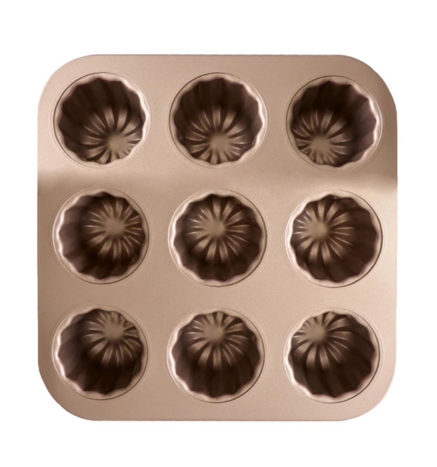 Antihaft-Backform für 9 Cannelés von Scrap Cooking, für müheloses Backen und gleichmäßige Ergebnisse.