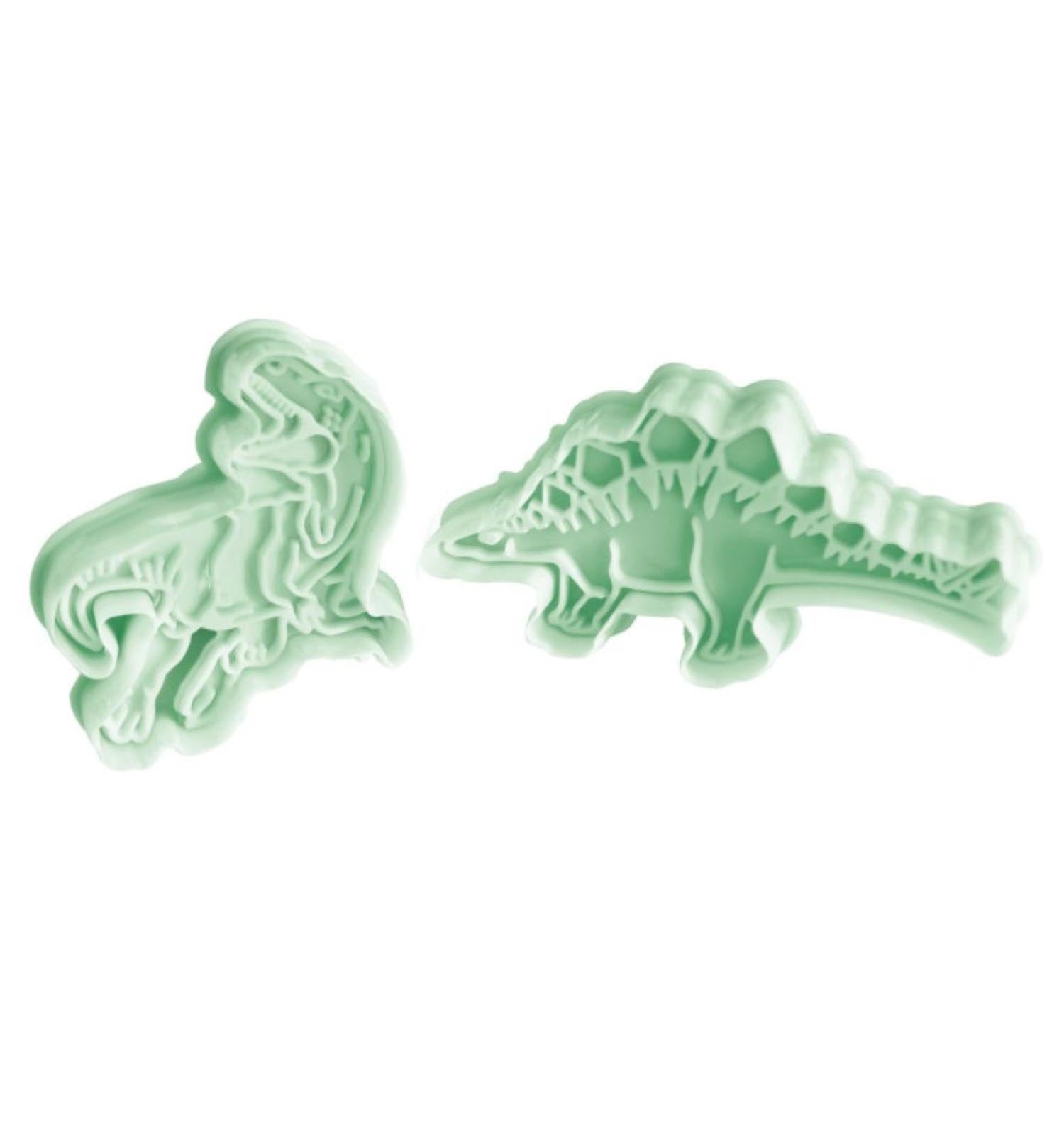 Entdecke das 2er Set Dino-Ausstechformen von Scrap Cooking – ideal für kreative Backideen und kinderfreundliche Dinosaurier-Kekse!