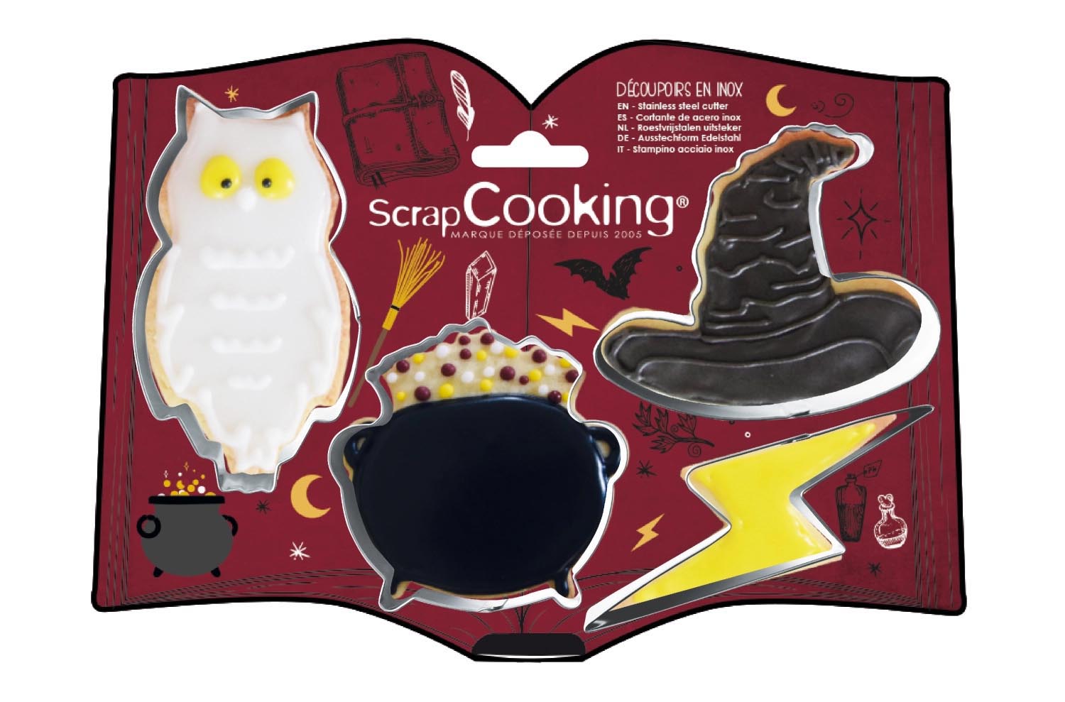 4-tlg. Set Ausstechformen Zauberei in Silber präsentiert im Onlineshop von KAQTU Design AG. Ausstecher ist von Scrap Cooking