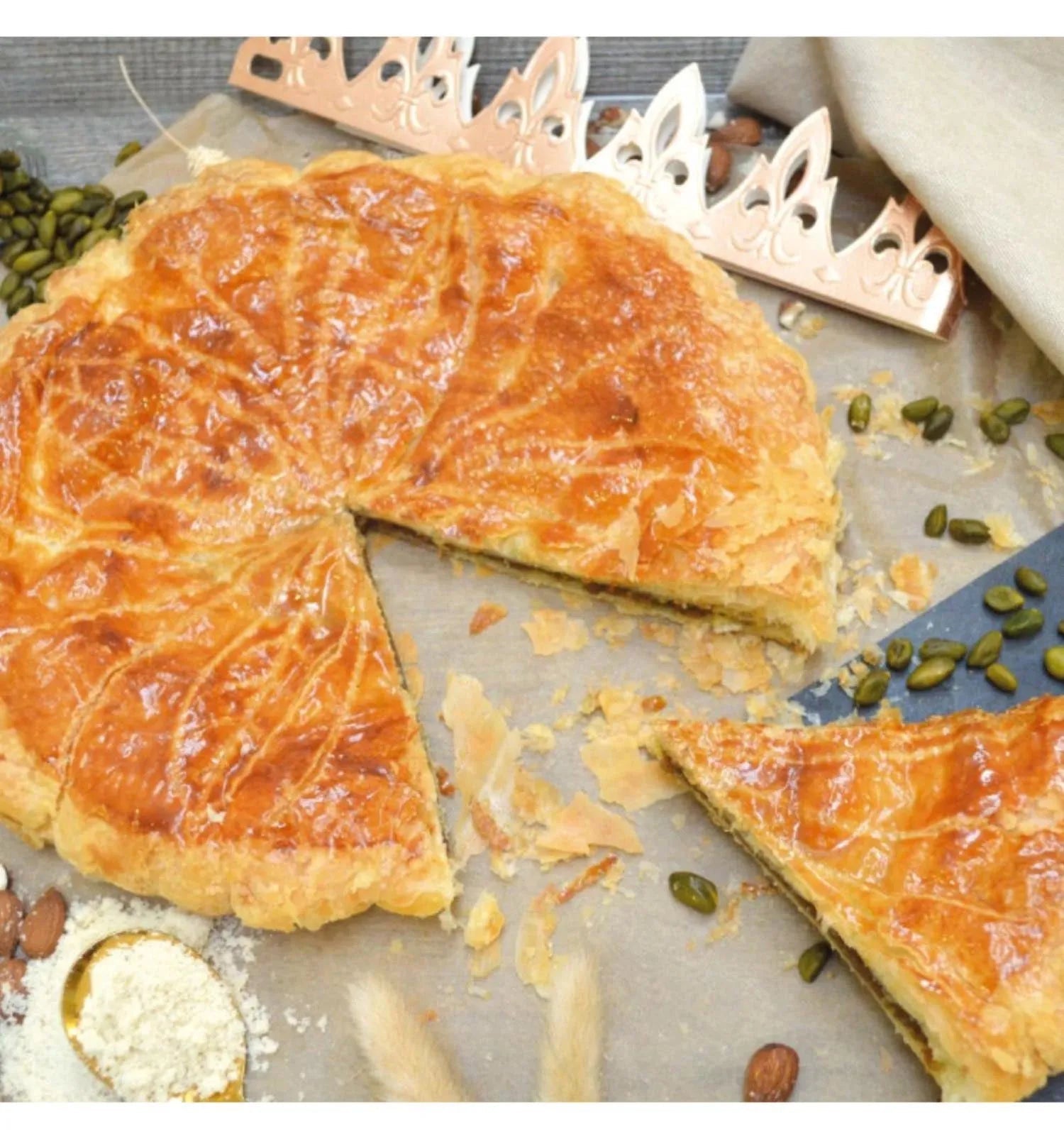 Fertigmischung für Pistazienpralinen, 48% Pistazien, grün, 200g, ideal für kreative Desserts und Pralinenherstellung.