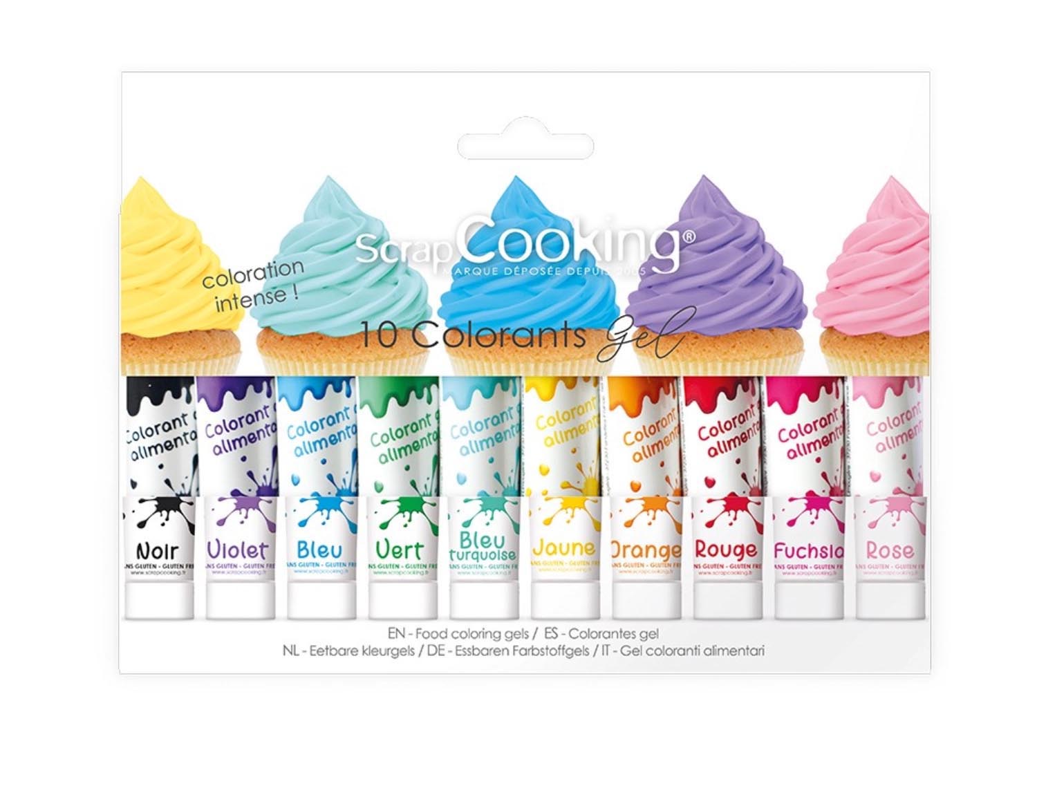 10er Set Lebensmittelfarben Gel 20g in Mehrfarbig präsentiert im Onlineshop von KAQTU Design AG. Lebensmittel ist von Scrap Cooking
