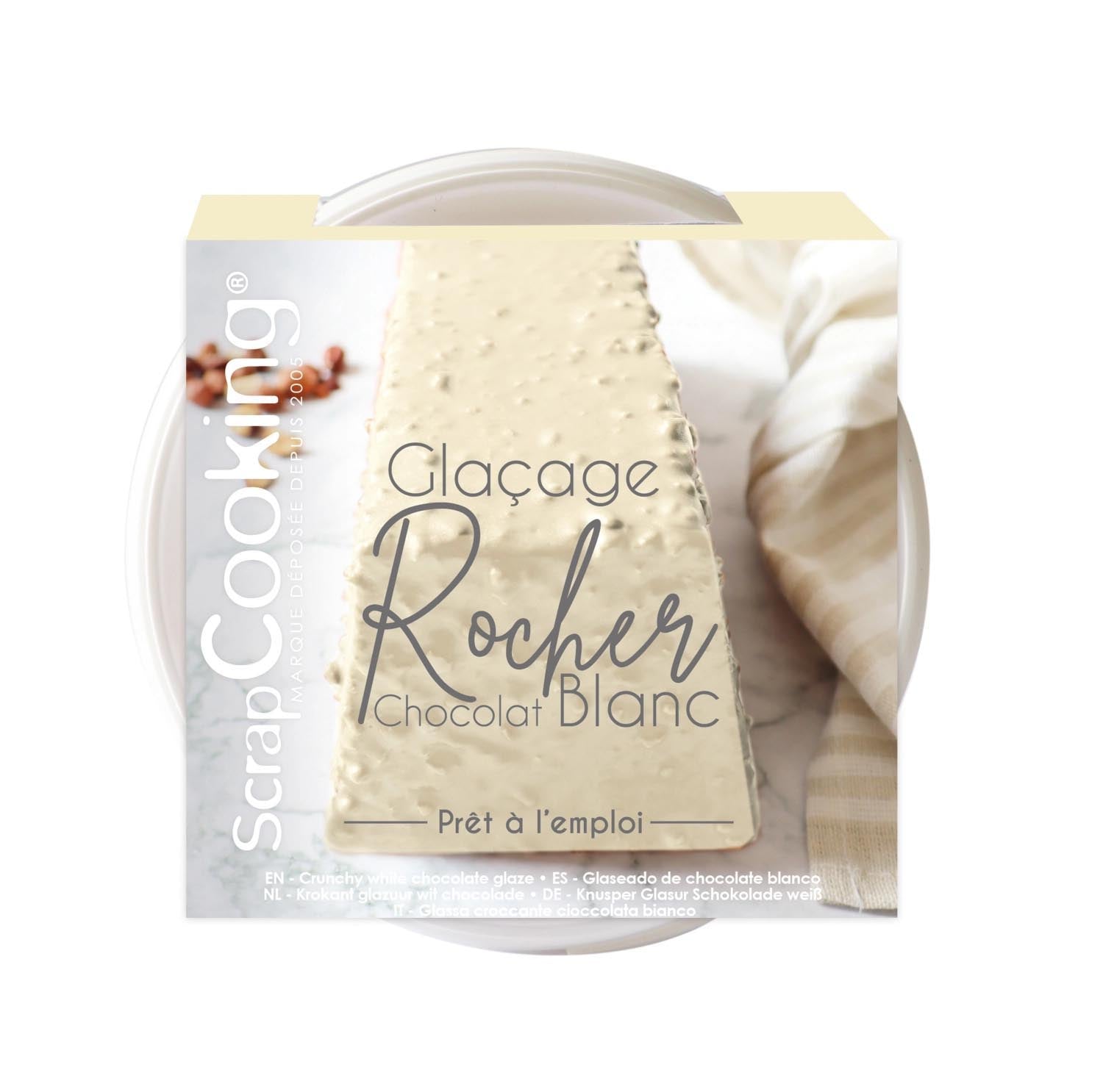 Zuckerguss Rocher gebrauchsfertig weisse Schokolade 400g in Weiss präsentiert im Onlineshop von KAQTU Design AG. Lebensmittel ist von Scrap Cooking