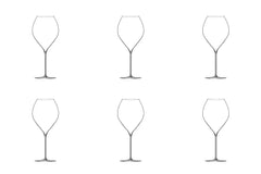 Set of 6 Jamesse Grand Rouge Red Wine Glasses, 70 cl, Hand-Blown