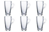 6er Set Kenia Glas Henkelbecher hoch 32cl