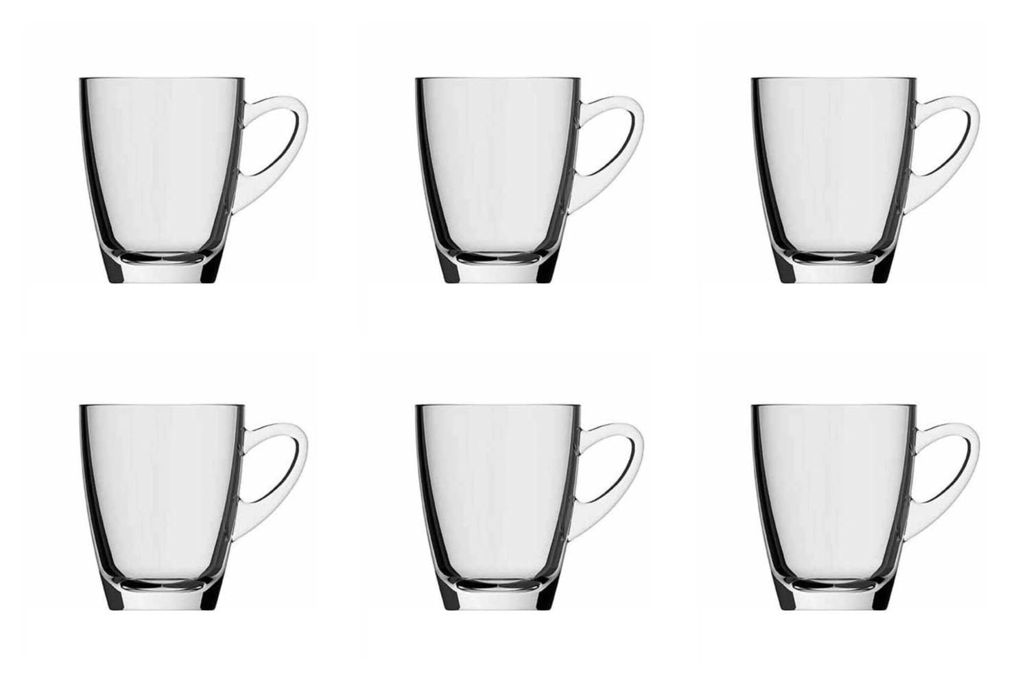6er Set Kenia Glas Henkelbecher breit 31cl in Transparent präsentiert im Onlineshop von KAQTU Design AG. Espressotassen ist von Rastal