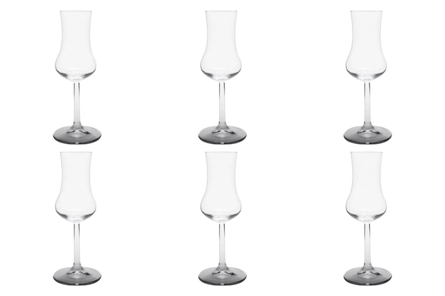 6er Set Taro Grappa Kelch 8cl, 2/4 cl /-/ 16.8cm in Transparent präsentiert im Onlineshop von KAQTU Design AG. Glas ist von Rastal