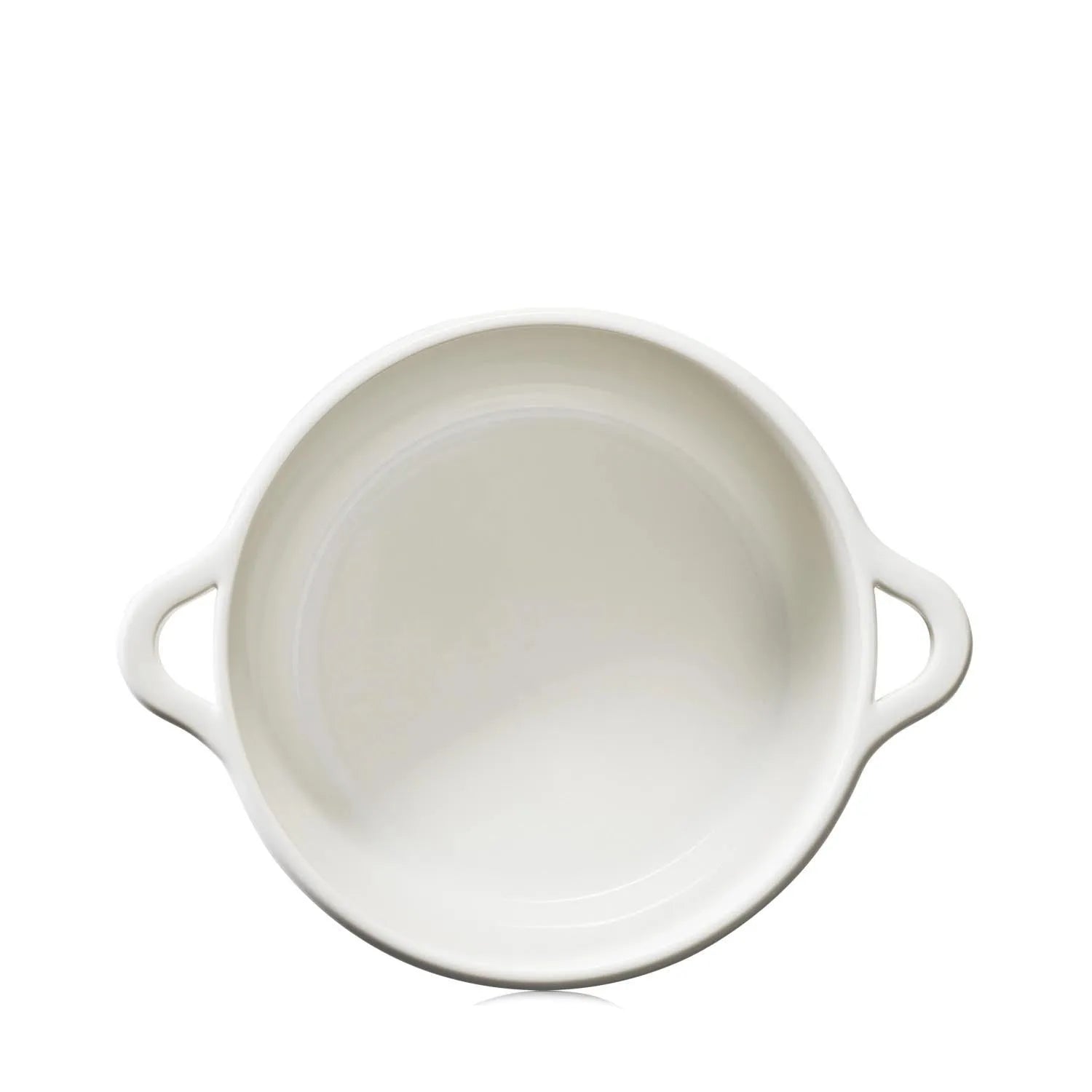 Elegante Ofenkasserolle D26cm in alabasterweiß von Revol, ideal für stilvolles Kochen und Servieren, ohne Deckel.