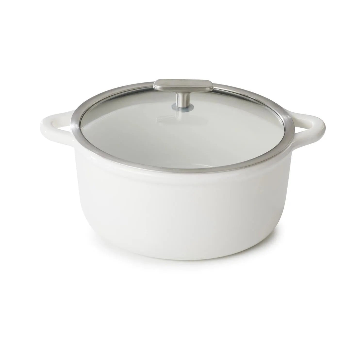 Bombance Induktionskasserolle D26cm alab. weiss Glasdeckel in Weiss präsentiert im Onlineshop von KAQTU Design AG. Pfanne/Topf ist von Revol