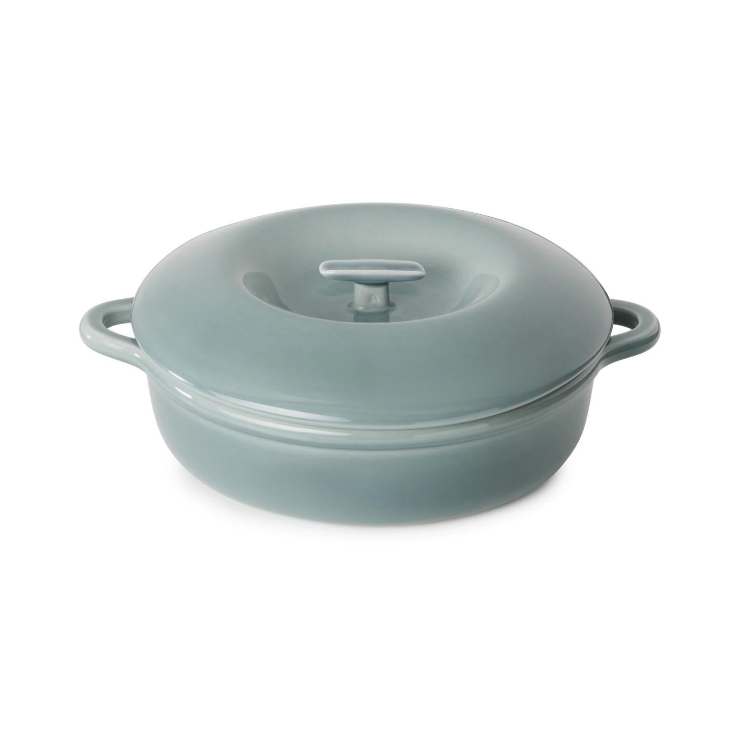 Bombance Induktionskasserolle D31cm wolkengrau mit Deckel in Silber präsentiert im Onlineshop von KAQTU Design AG. Pfanne/Topf ist von Revol