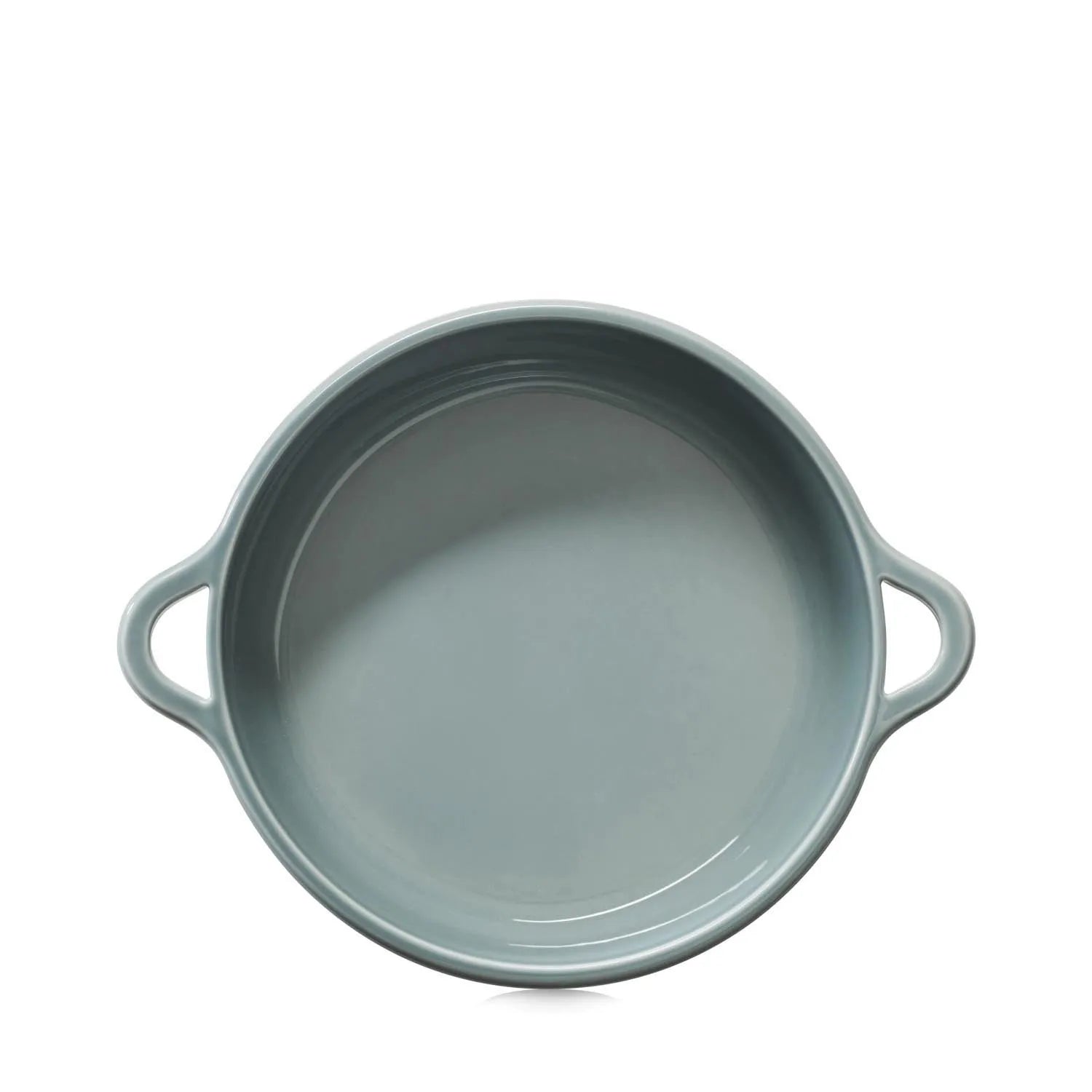 Elegante runde Auflaufform (31 cm) in wolkengrau von Revol, ideal für stilvolles Servieren und Backen.
