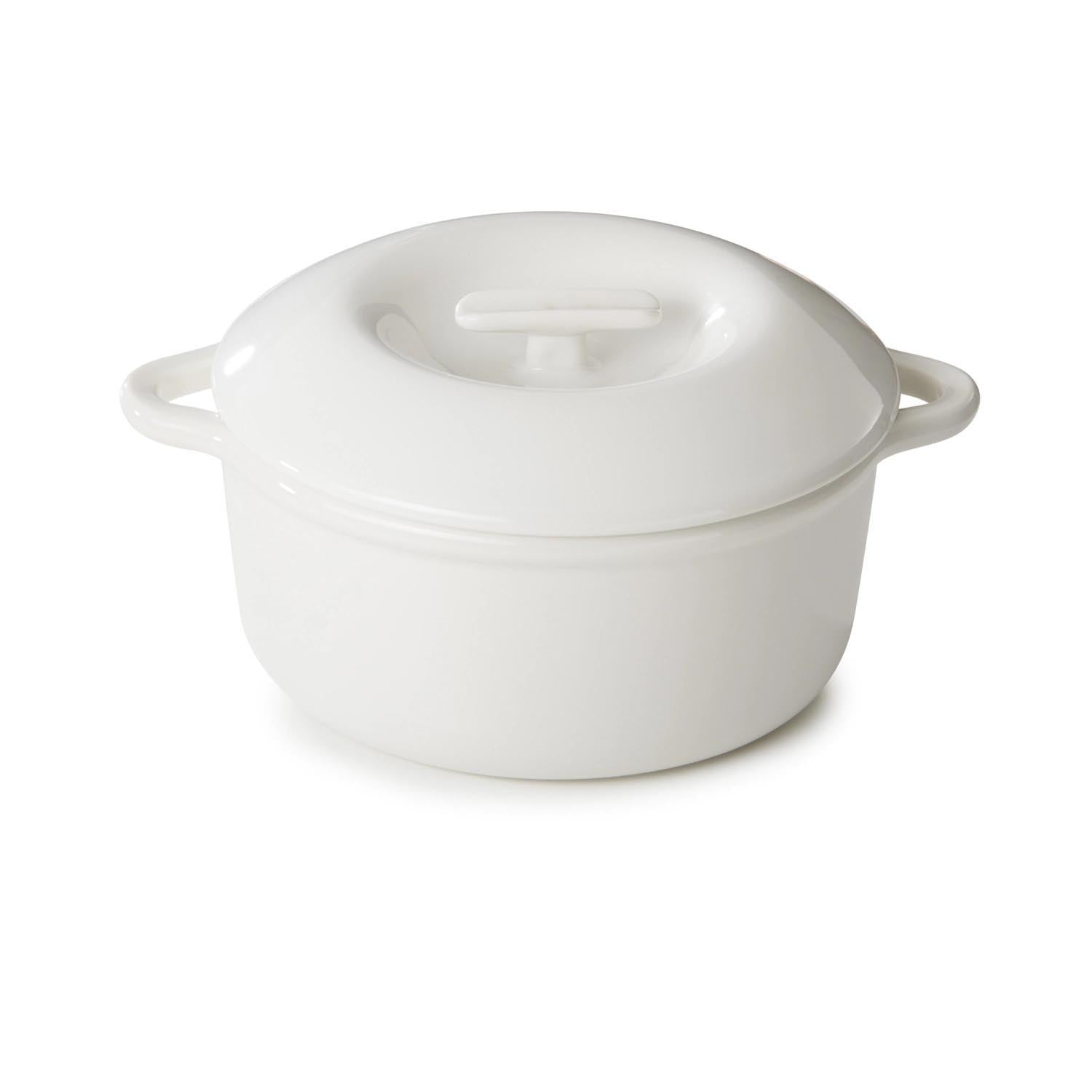 Bombance Ofenkasserolle D22cm alabaster weiss mit Deckel in Weiss präsentiert im Onlineshop von KAQTU Design AG. Pfanne/Topf ist von Revol
