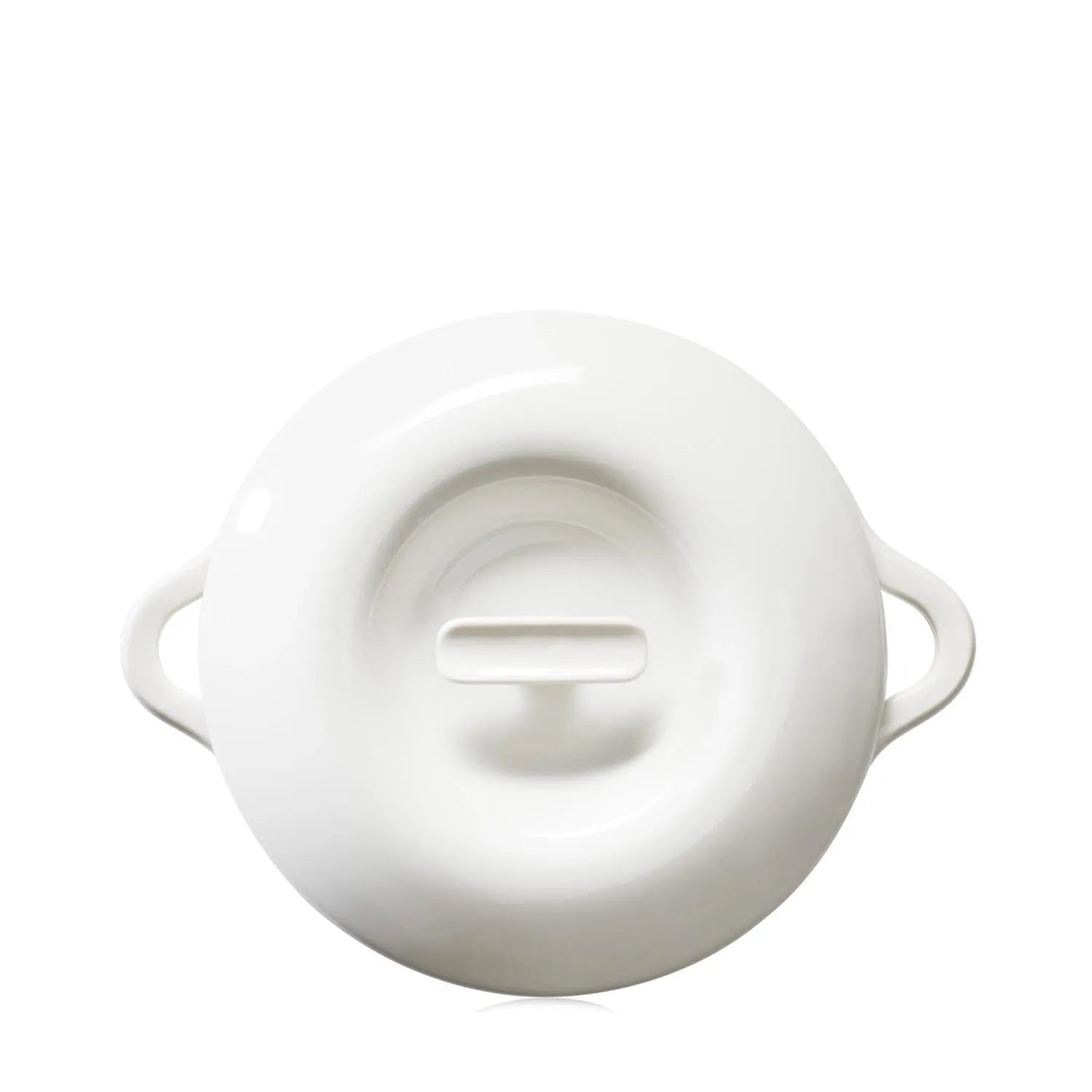 Elegante Induktionskasserolle D22cm in Alabasterweiß von Revol, ideal für stilvolles Kochen, inklusive passendem Deckel.
