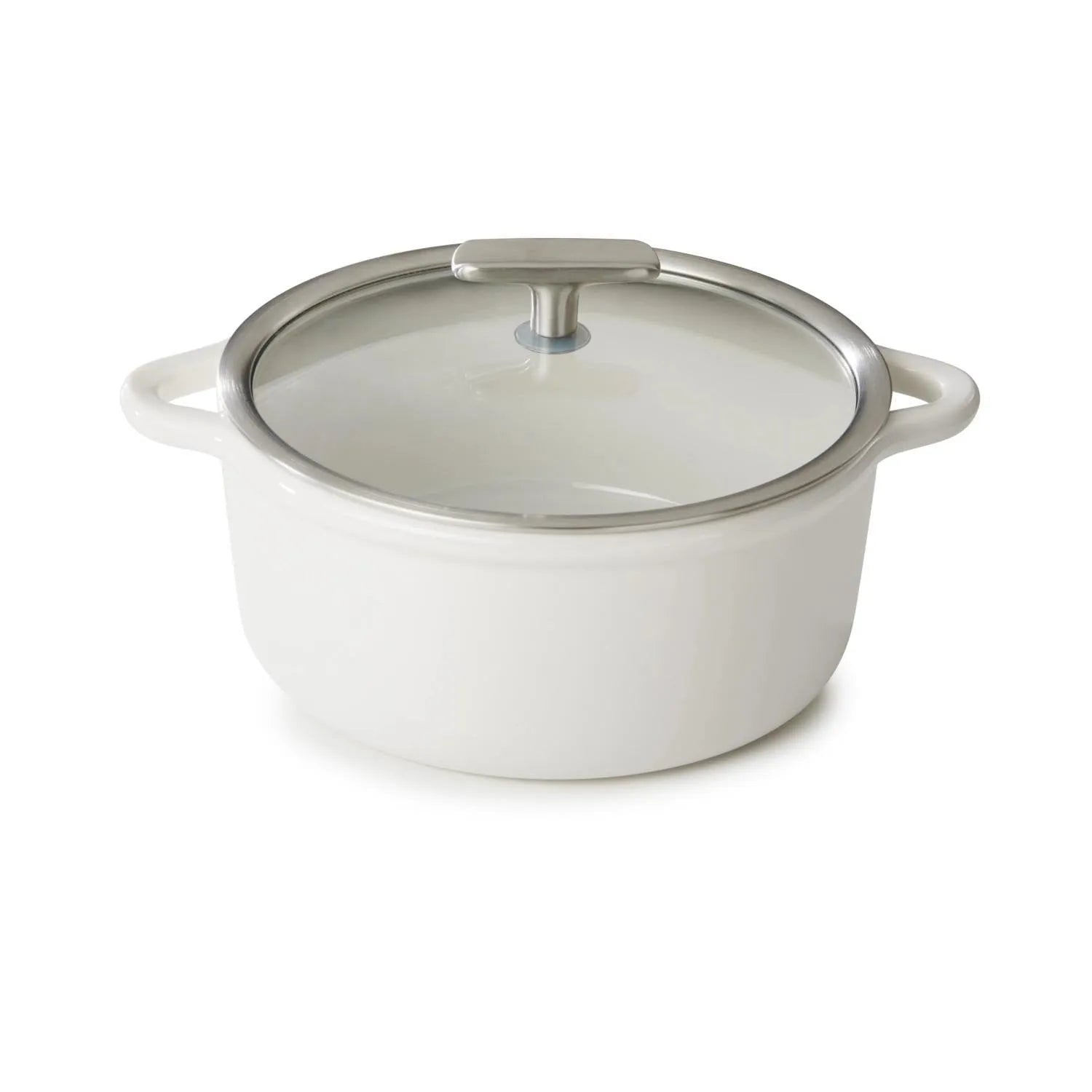 Bombance Induktionskasserolle D22cm alab. weiss Glasdeckel in Weiss präsentiert im Onlineshop von KAQTU Design AG. Pfanne/Topf ist von Revol