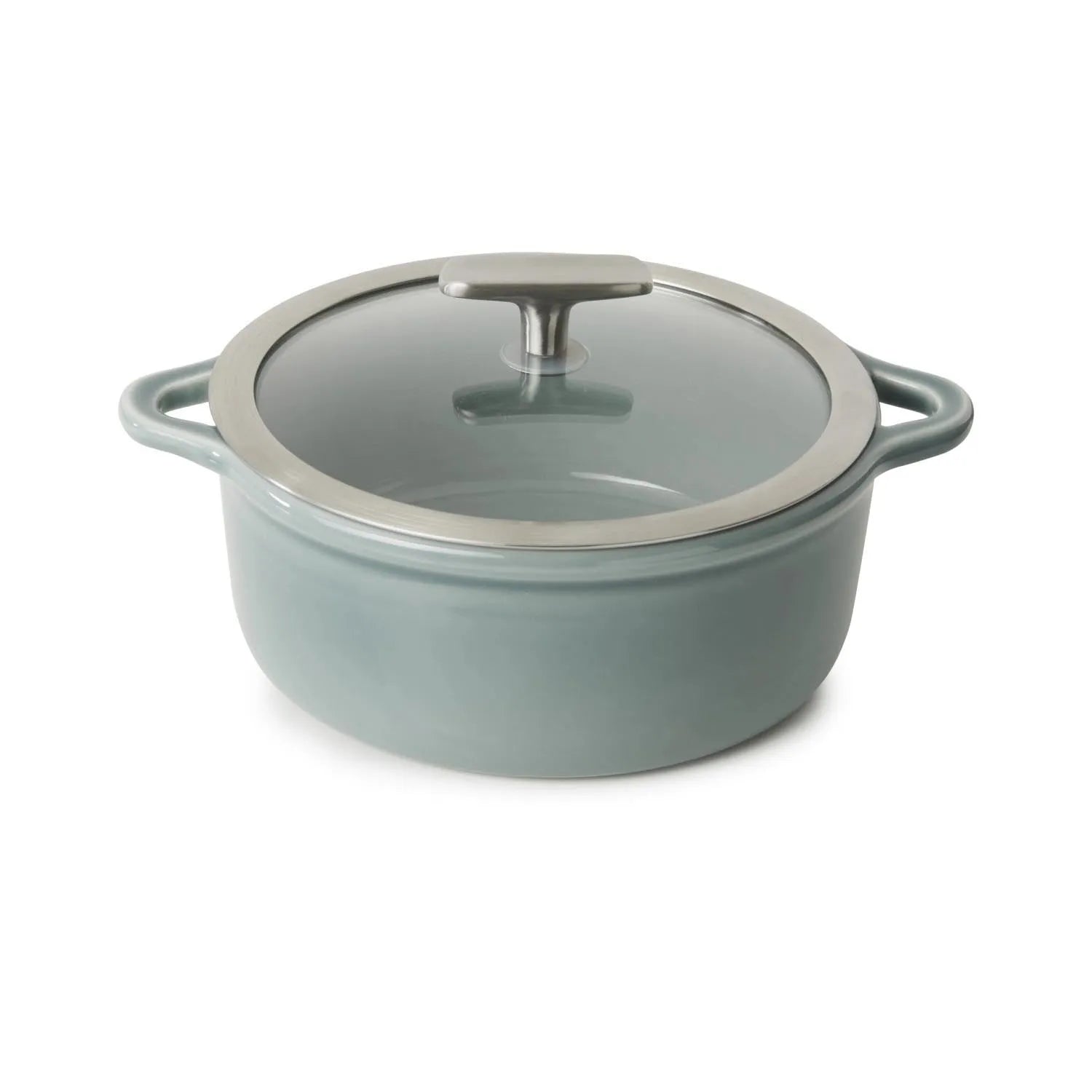 Bombance Induktionskasserolle D19cm wolkengrau Glasdeckel in Silber präsentiert im Onlineshop von KAQTU Design AG. Pfanne/Topf ist von Revol