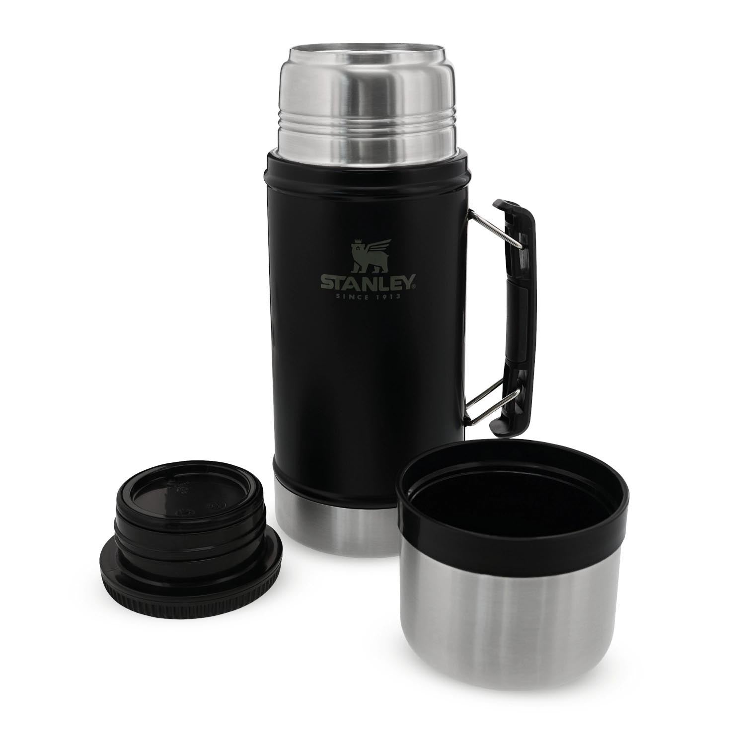 Legendary Food Jar 0.94l matte black pebble in Schwarz präsentiert im Onlineshop von KAQTU Design AG. Trinkflasche ist von Stanley