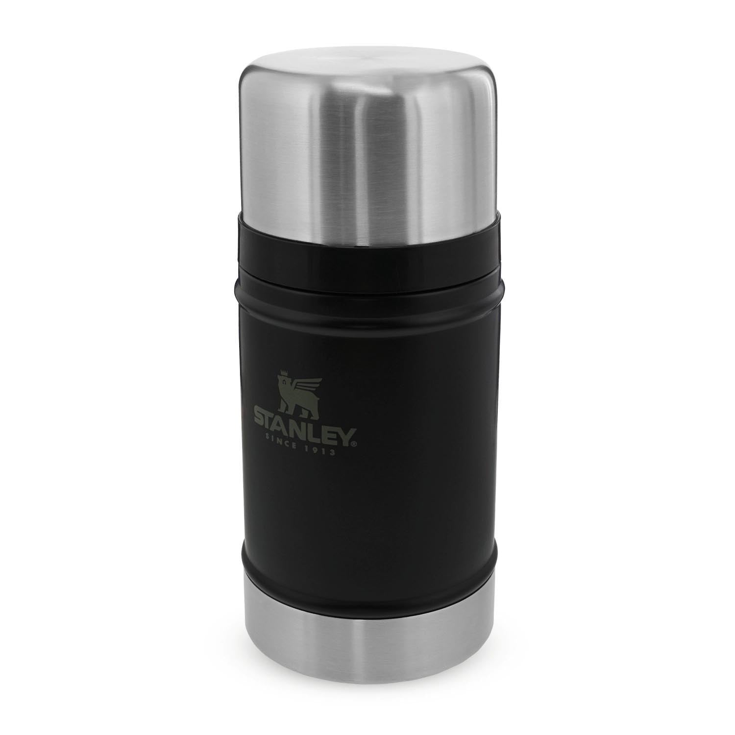 Legendary Food Jar 0.7l matte black pebble in Schwarz präsentiert im Onlineshop von KAQTU Design AG. Trinkflasche ist von Stanley