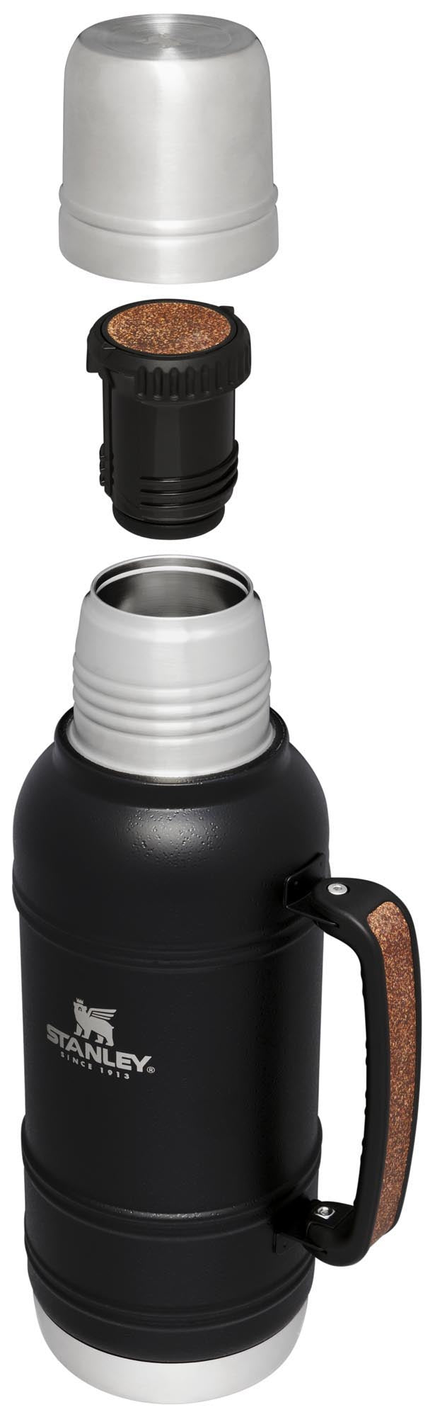 Artisan Thermal Flasche 1.4l black moon in Schwarz präsentiert im Onlineshop von KAQTU Design AG. Trinkflasche ist von Stanley