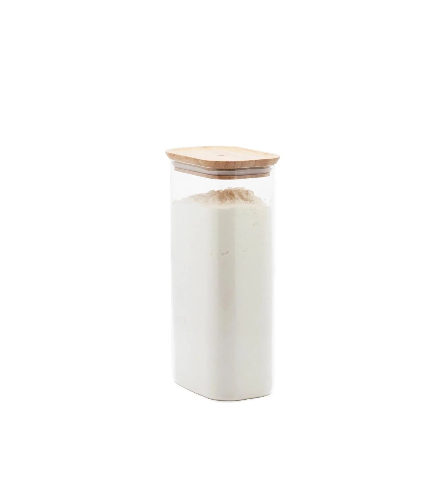 Vorratsglas mit Bambusdeckel 1.8l 12.5x8.5x26.1cm in Braun präsentiert im Onlineshop von KAQTU Design AG. Aufbewahrungsbehälter ist von Pebbly