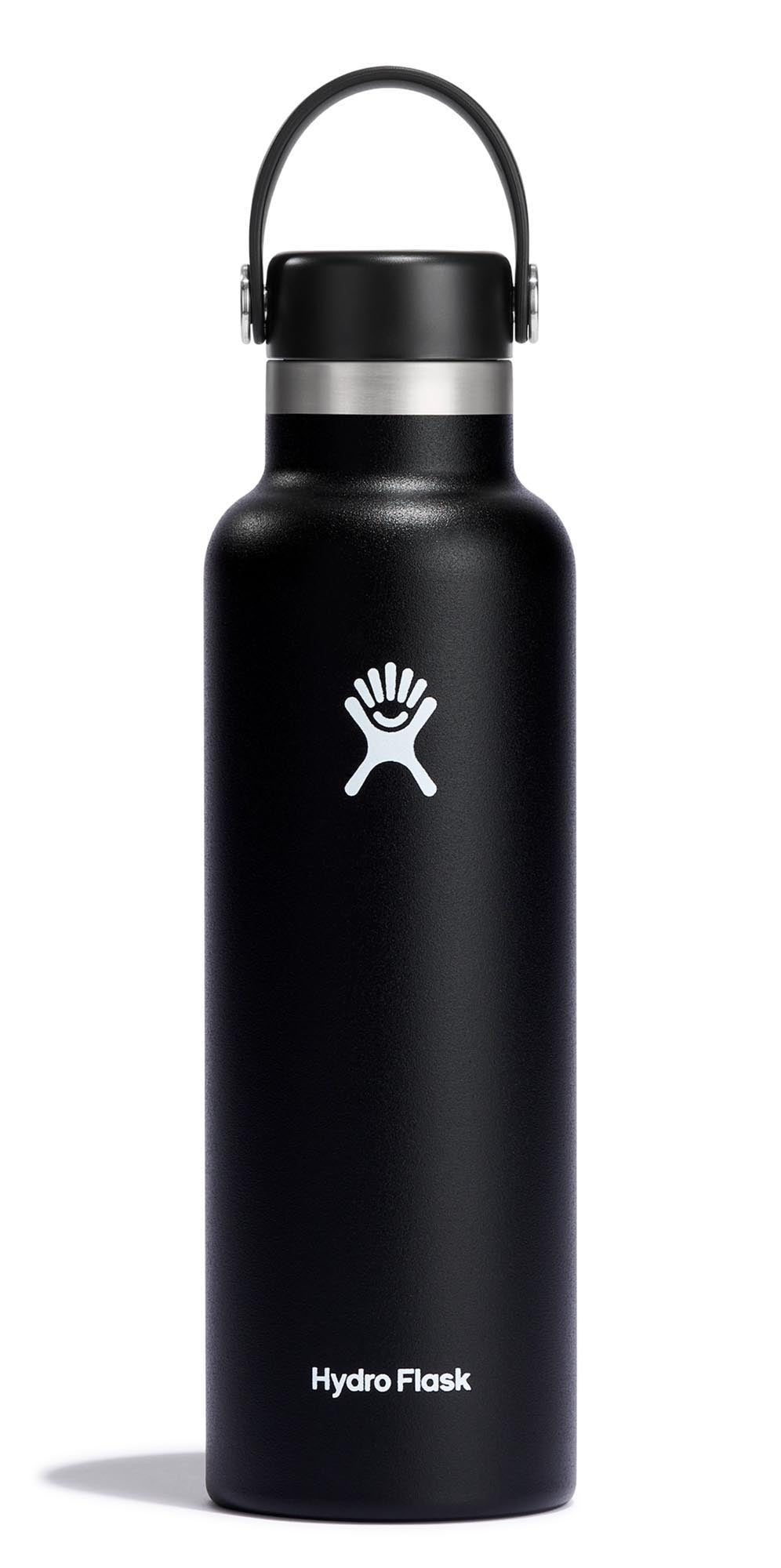 Trinkflasche Standard Flex Deckel 620ml schwarz in Schwarz präsentiert im Onlineshop von KAQTU Design AG. Trinkflasche ist von Hydro Flask