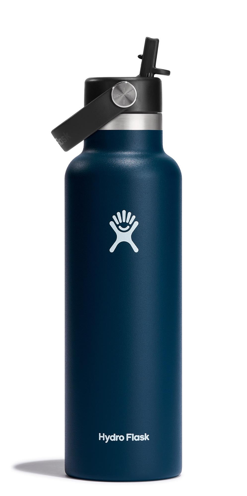 Trinkflasche Standard Flex Deckel m. Strohhalm 620ml indigo in Blau präsentiert im Onlineshop von KAQTU Design AG. Trinkflasche ist von Hydro Flask
