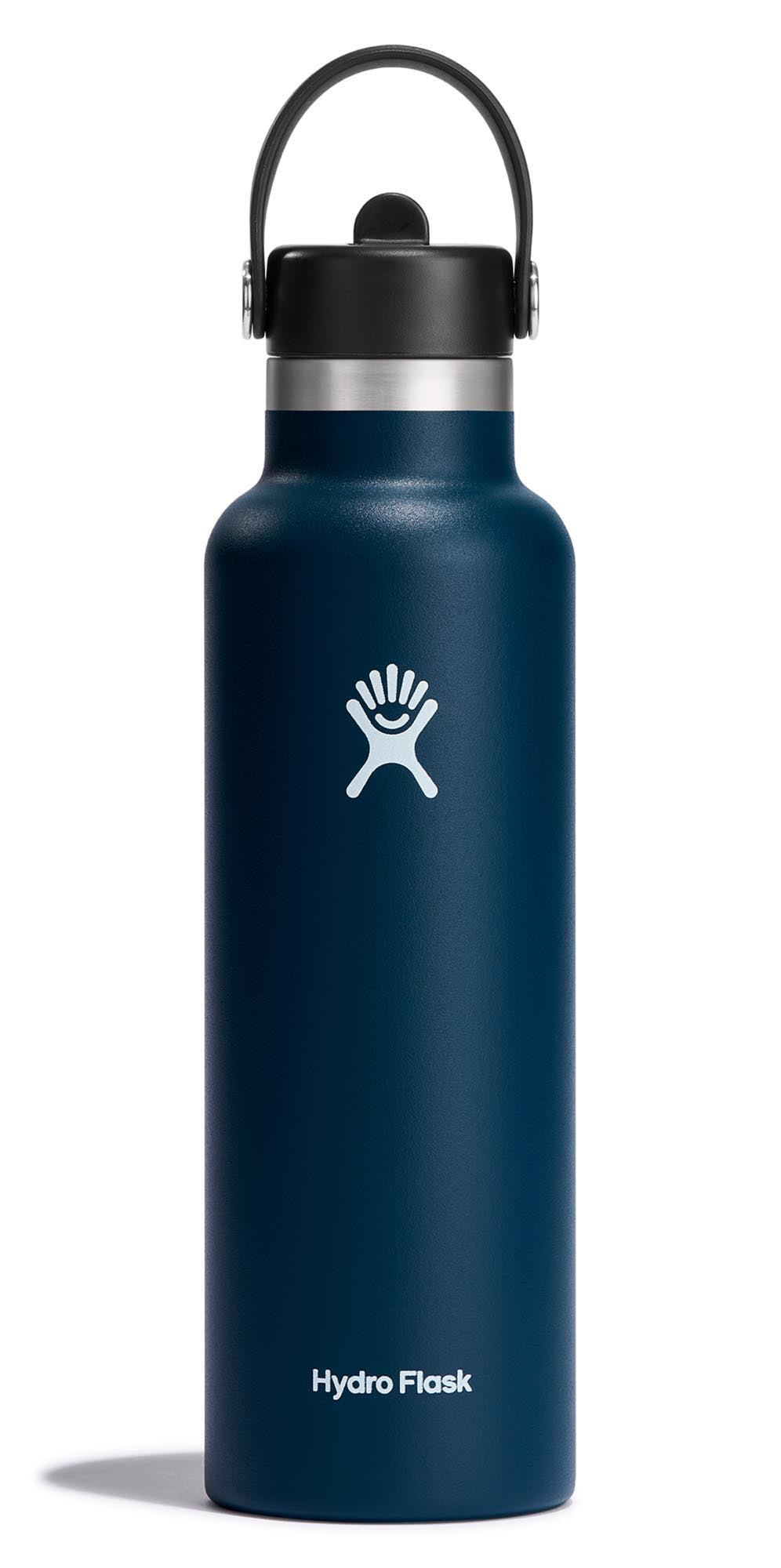 Trinkflasche Standard Flex Deckel m. Strohhalm 620ml indigo in Blau präsentiert im Onlineshop von KAQTU Design AG. Trinkflasche ist von Hydro Flask