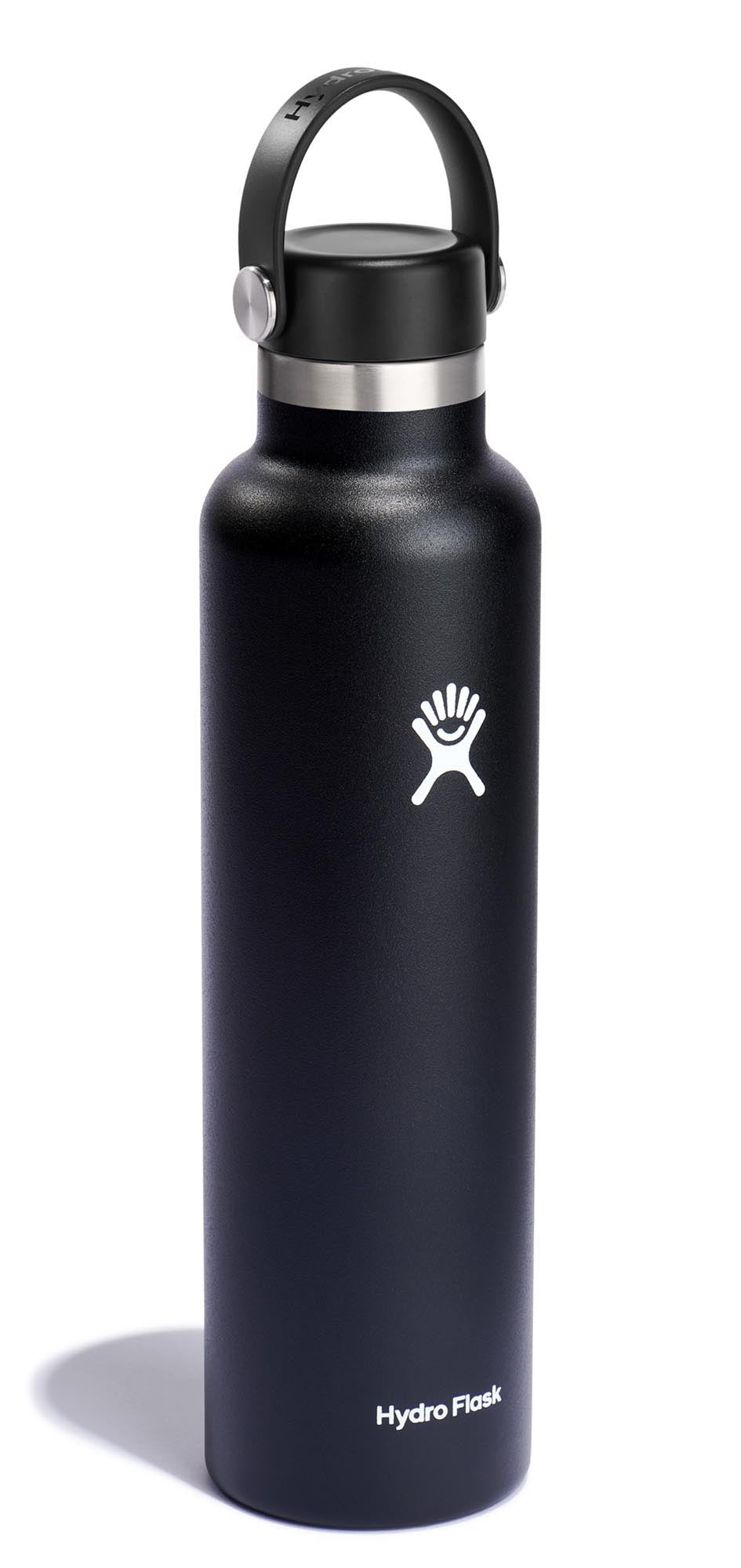 Trinkflasche Standard Flex Deckel 700ml schwarz in Schwarz präsentiert im Onlineshop von KAQTU Design AG. Trinkflasche ist von Hydro Flask