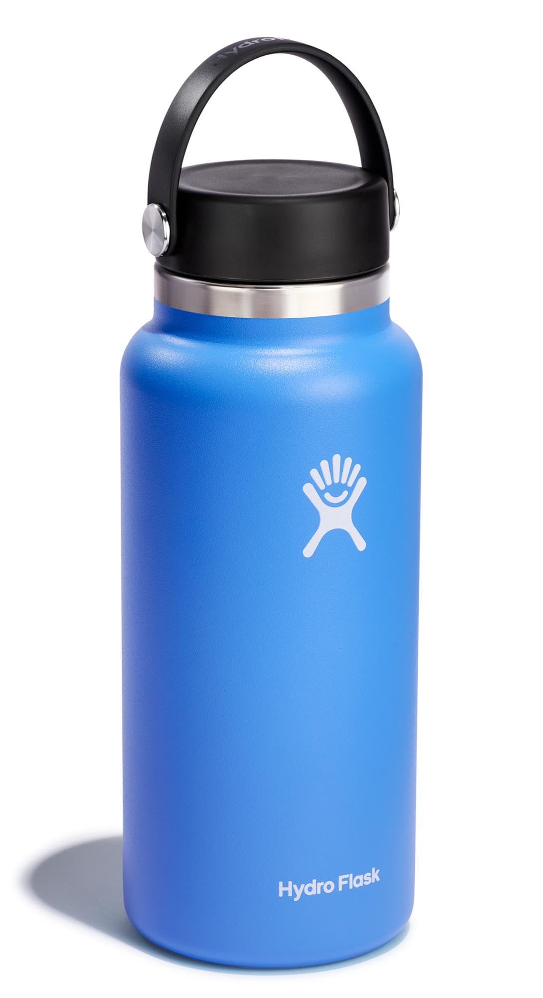 Trinkflasche Wide Flex Deckel 945ml cascade in Blau präsentiert im Onlineshop von KAQTU Design AG. Trinkflasche ist von Hydro Flask