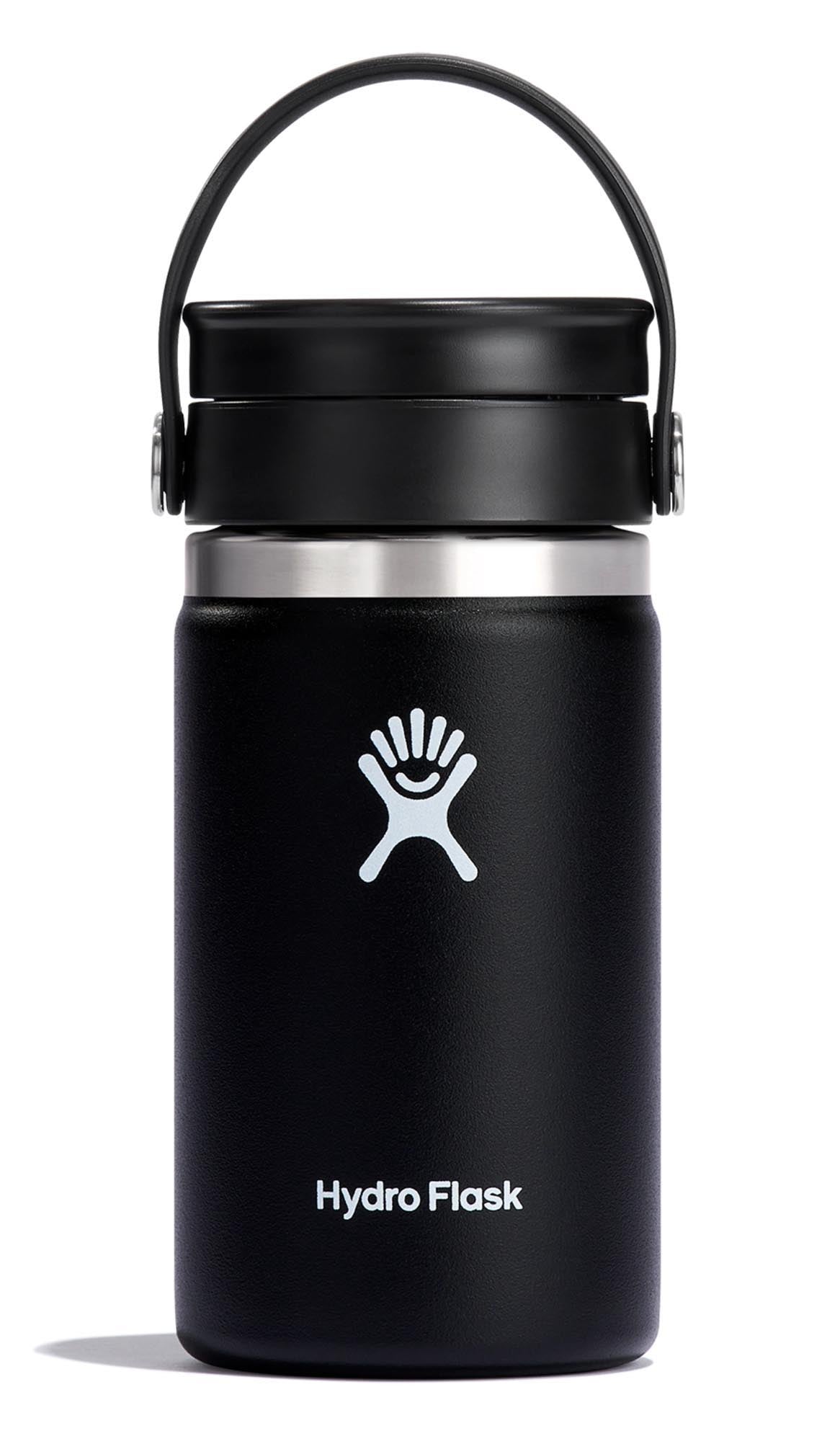 Trinkflasche Wide Flex Sip Deckel 350ml schwarz in Schwarz präsentiert im Onlineshop von KAQTU Design AG. Trinkflasche ist von Hydro Flask