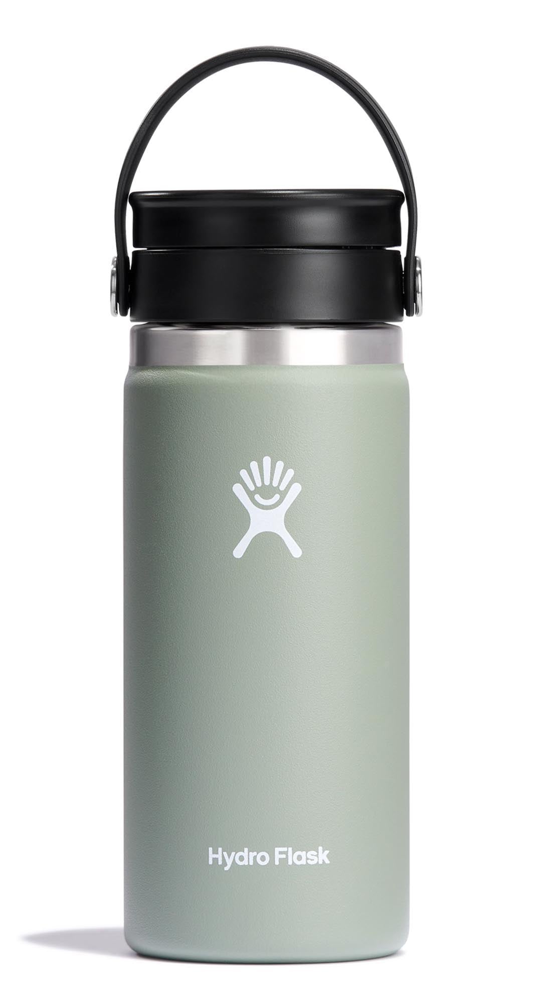 Trinkflasche Wide Flex Sip Deckel 470ml agave in Silber präsentiert im Onlineshop von KAQTU Design AG. Trinkflasche ist von Hydro Flask