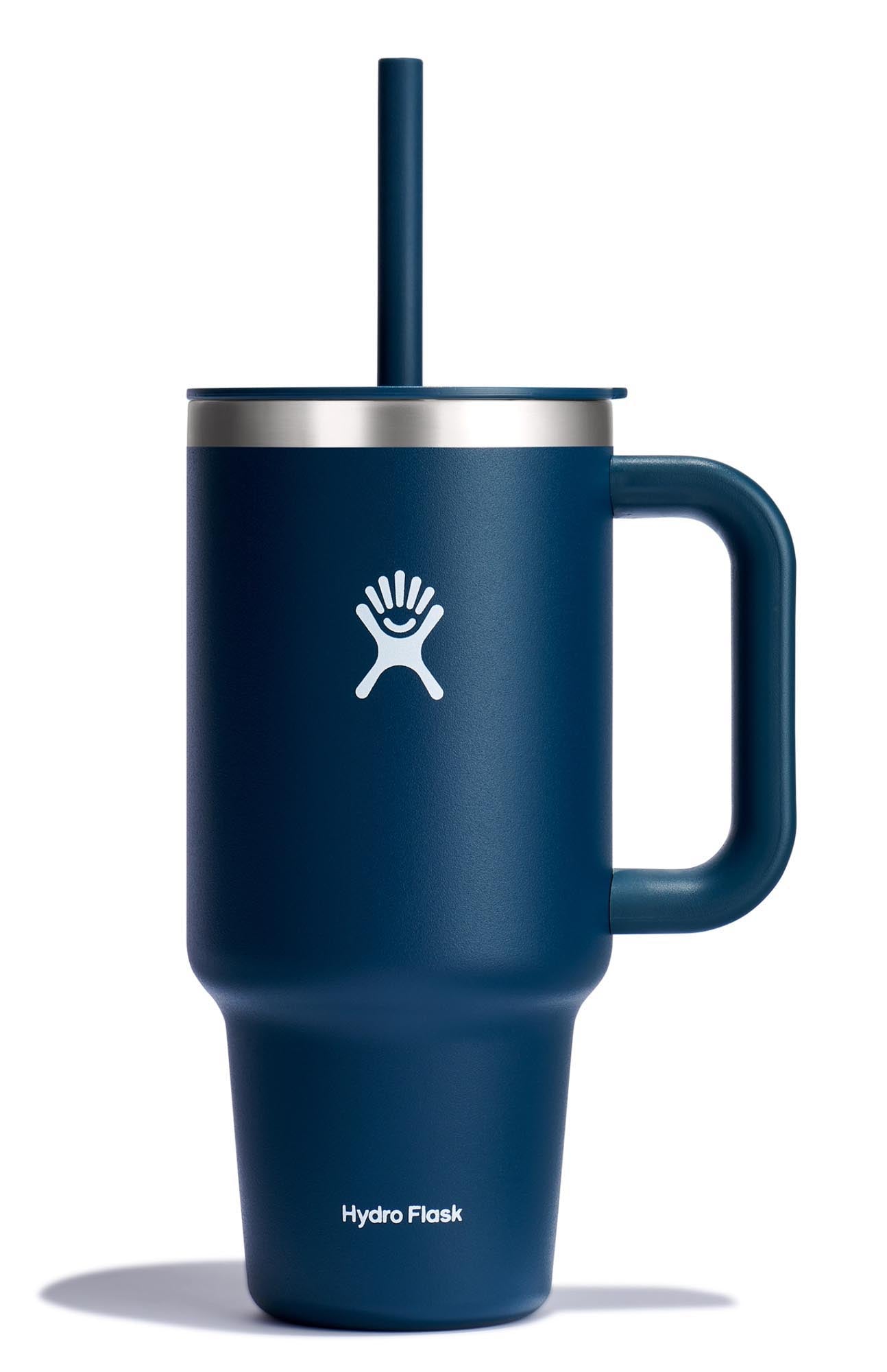 Reisebecher mit Trinkhalm 945ml indigo in Blau präsentiert im Onlineshop von KAQTU Design AG. Tasse ist von Hydro Flask