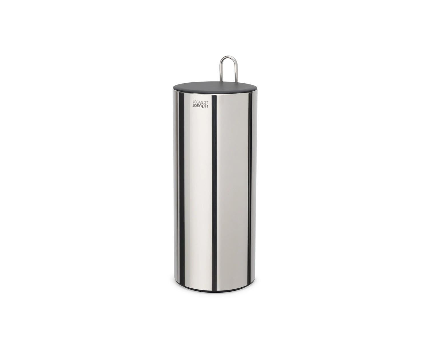 EasyStore Luxe Toilettenpapierhalter Edelstahl verdeckt in Silber präsentiert im Onlineshop von KAQTU Design AG. Badzubehör ist von Joseph Joseph