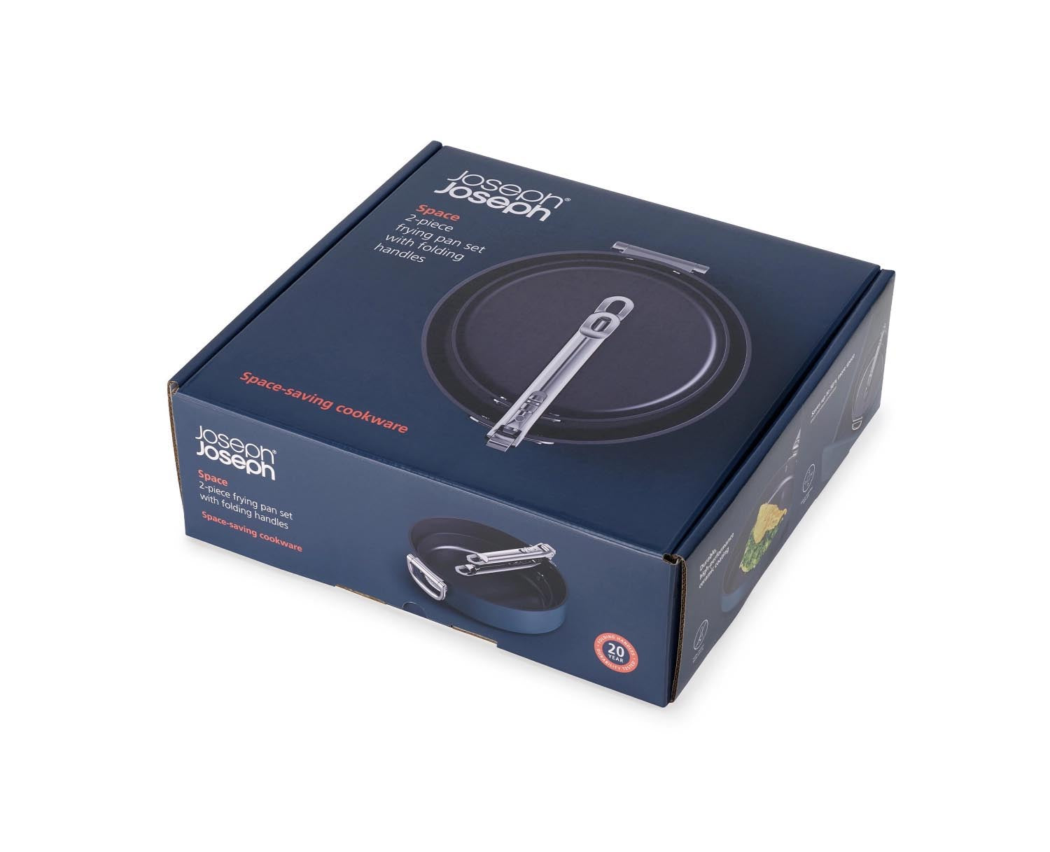 Joseph Joseph Space Bratpfannenset, 2-teilig (24+28cm), platzsparend stapelbar, mit Schutz, ideal für modernes und praktisches Kochen.