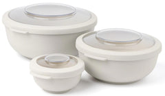 Set of 3 Tylla Bowls: 200 ml, 1,000 ml, and 2,000 ml (PP, oat)