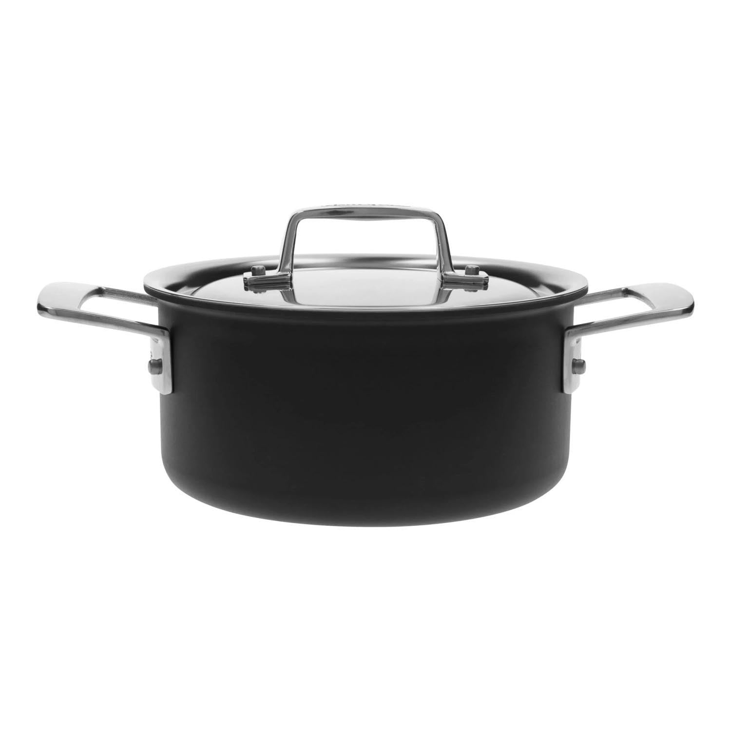 Black 5 Kochtopf mit Deckel 16cm in Schwarz präsentiert im Onlineshop von KAQTU Design AG. Pfanne/Topf ist von Demeyere