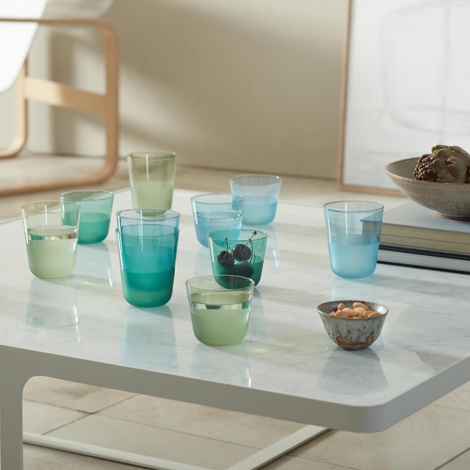Elegantes 2er Set Trinkbecher von LSA, 380ml, in Moss-Grün. Ideal für stilvolles Servieren und Genießen Ihrer Lieblingsgetränke.