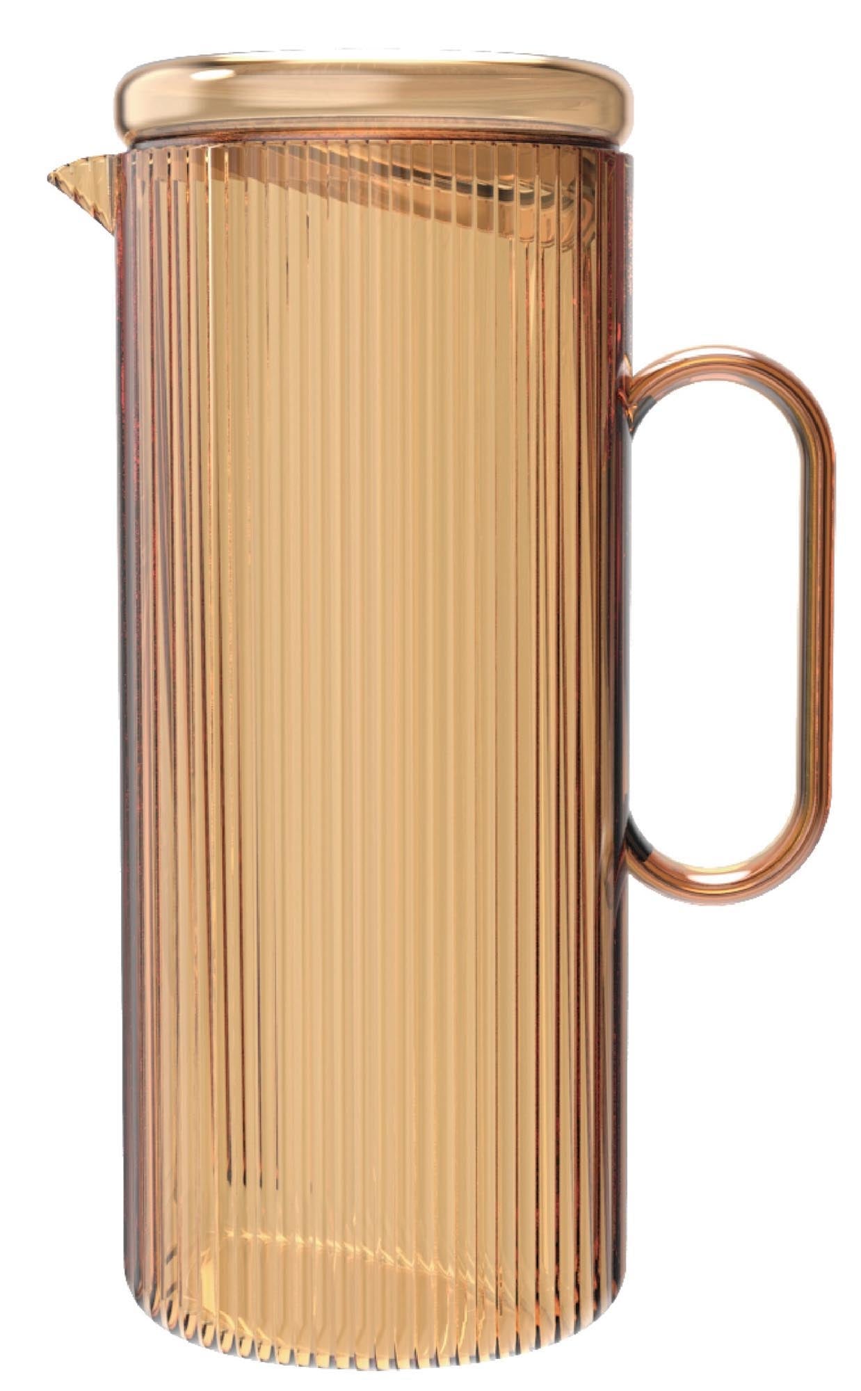 Karaffe aus Borosilikatglas, 1.2l gold in Gold präsentiert im Onlineshop von KAQTU Design AG. Karaffe ist von Nuts Innovations