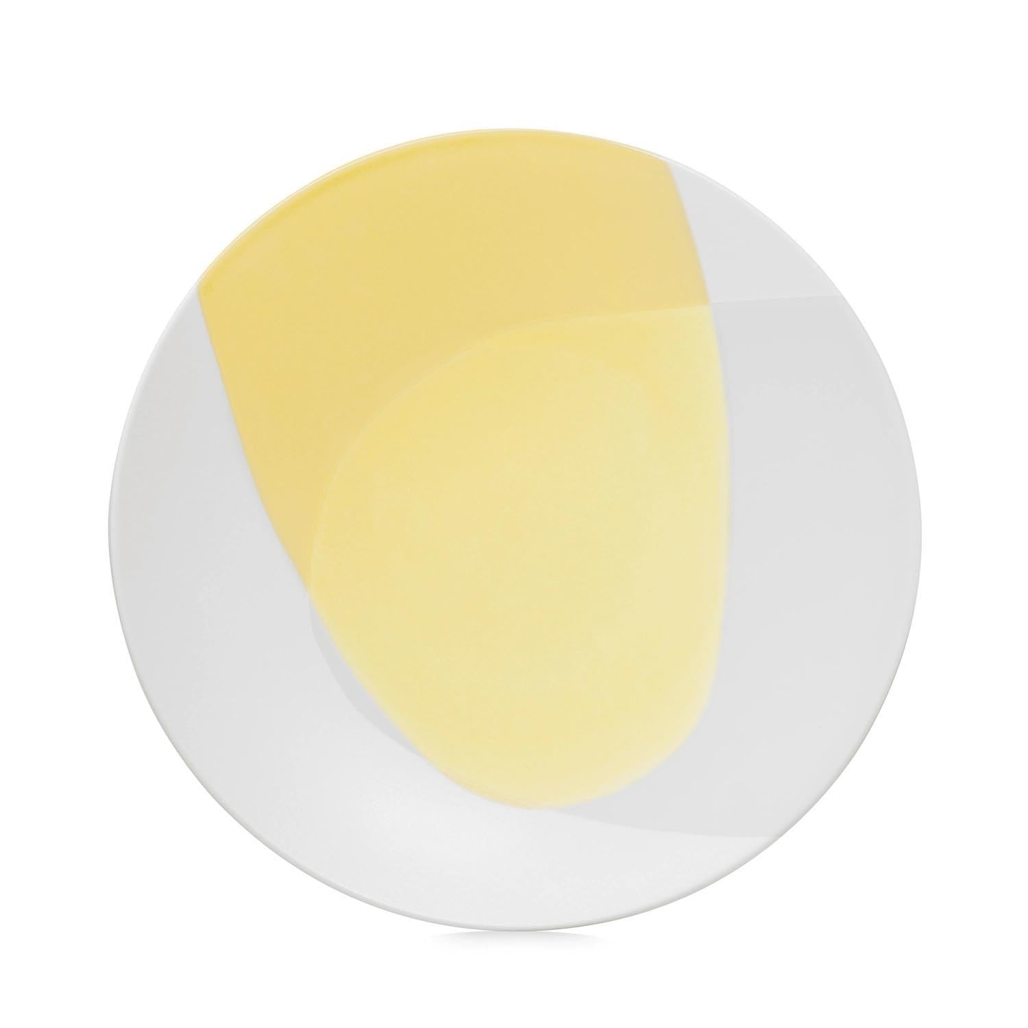 Confluence Platzteller D31cm safran alabaster weiss in Gelb präsentiert im Onlineshop von KAQTU Design AG. Teller ist von Revol