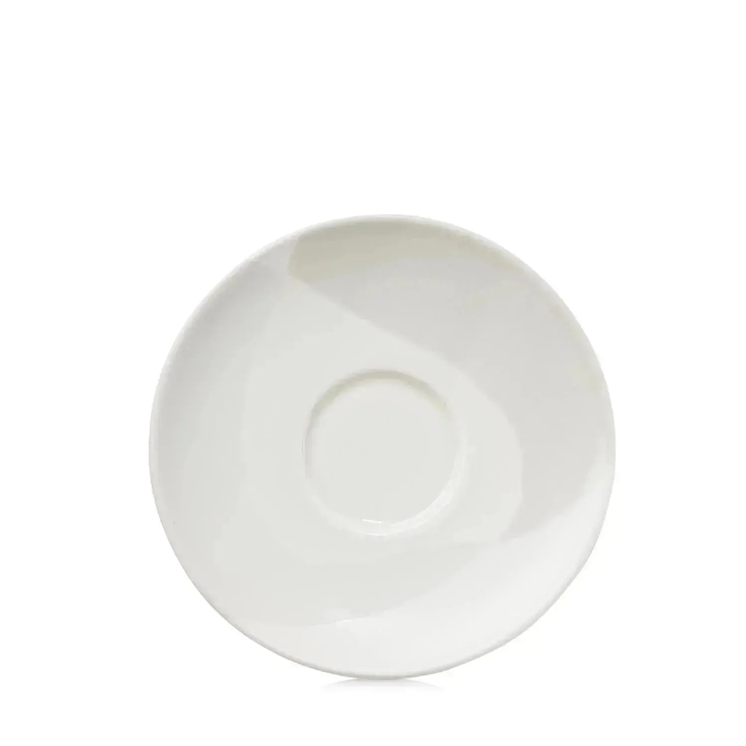 Confluence Espresso Untertasse D13cm H1.3cm leinen al. weiss in Beige präsentiert im Onlineshop von KAQTU Design AG. Espressotassen ist von Revol