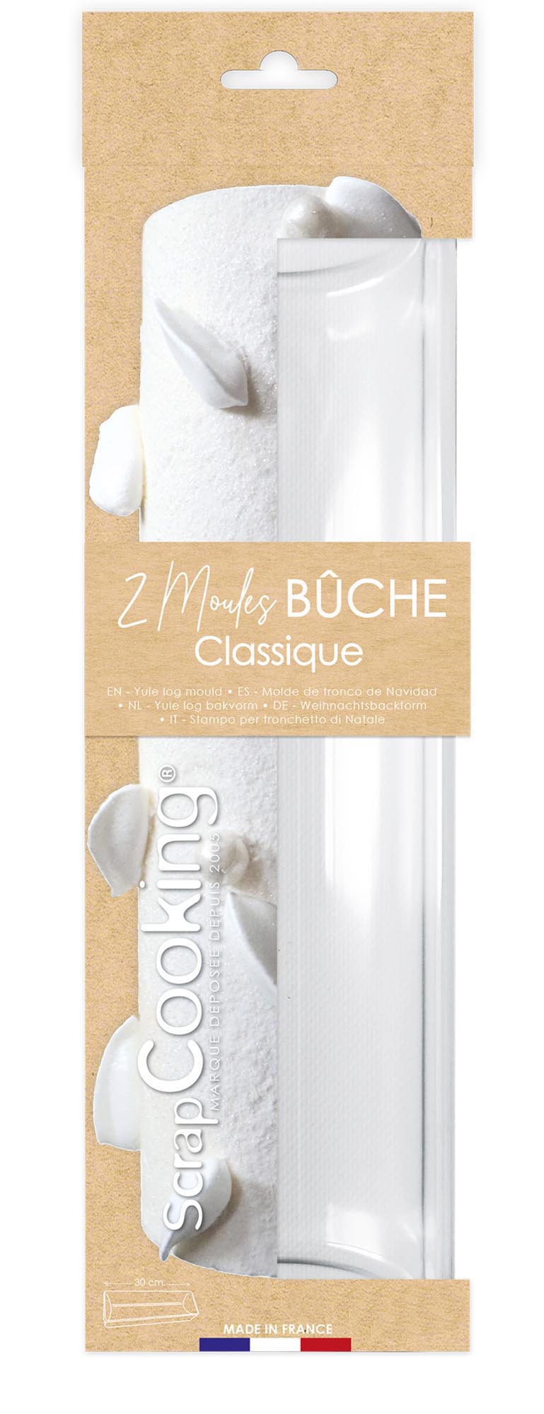 2er Set Bûche Classique in Weiss präsentiert im Onlineshop von KAQTU Design AG. Backform / Backblech ist von Scrap Cooking