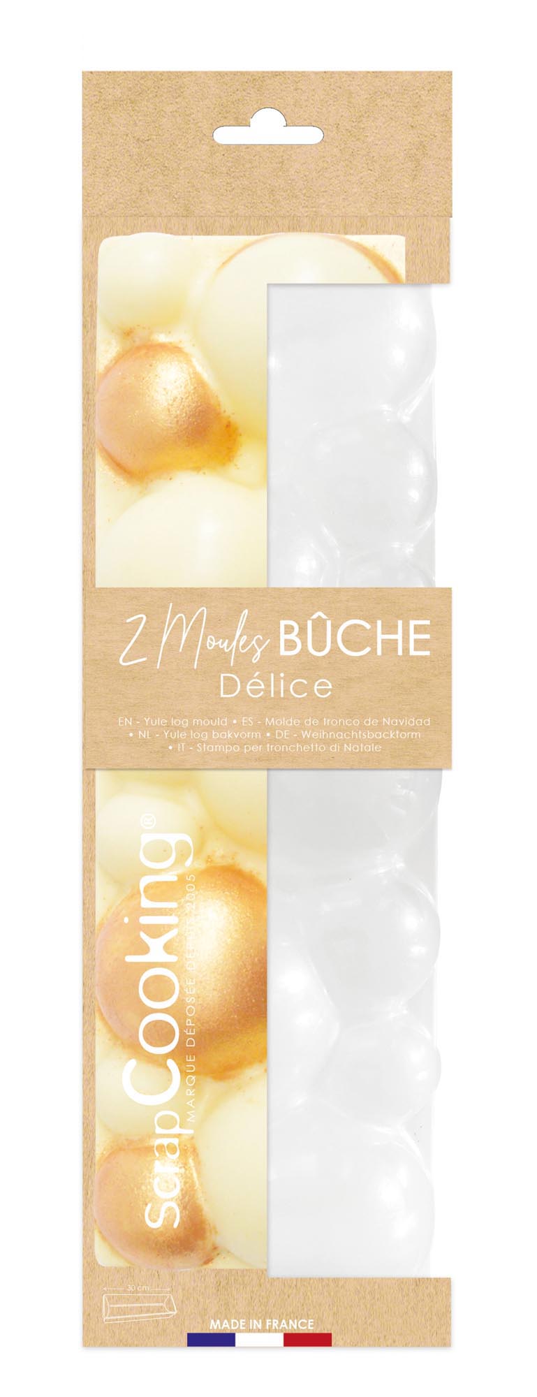 2er Set Bûche Délice in Weiss präsentiert im Onlineshop von KAQTU Design AG. Backform / Backblech ist von Scrap Cooking