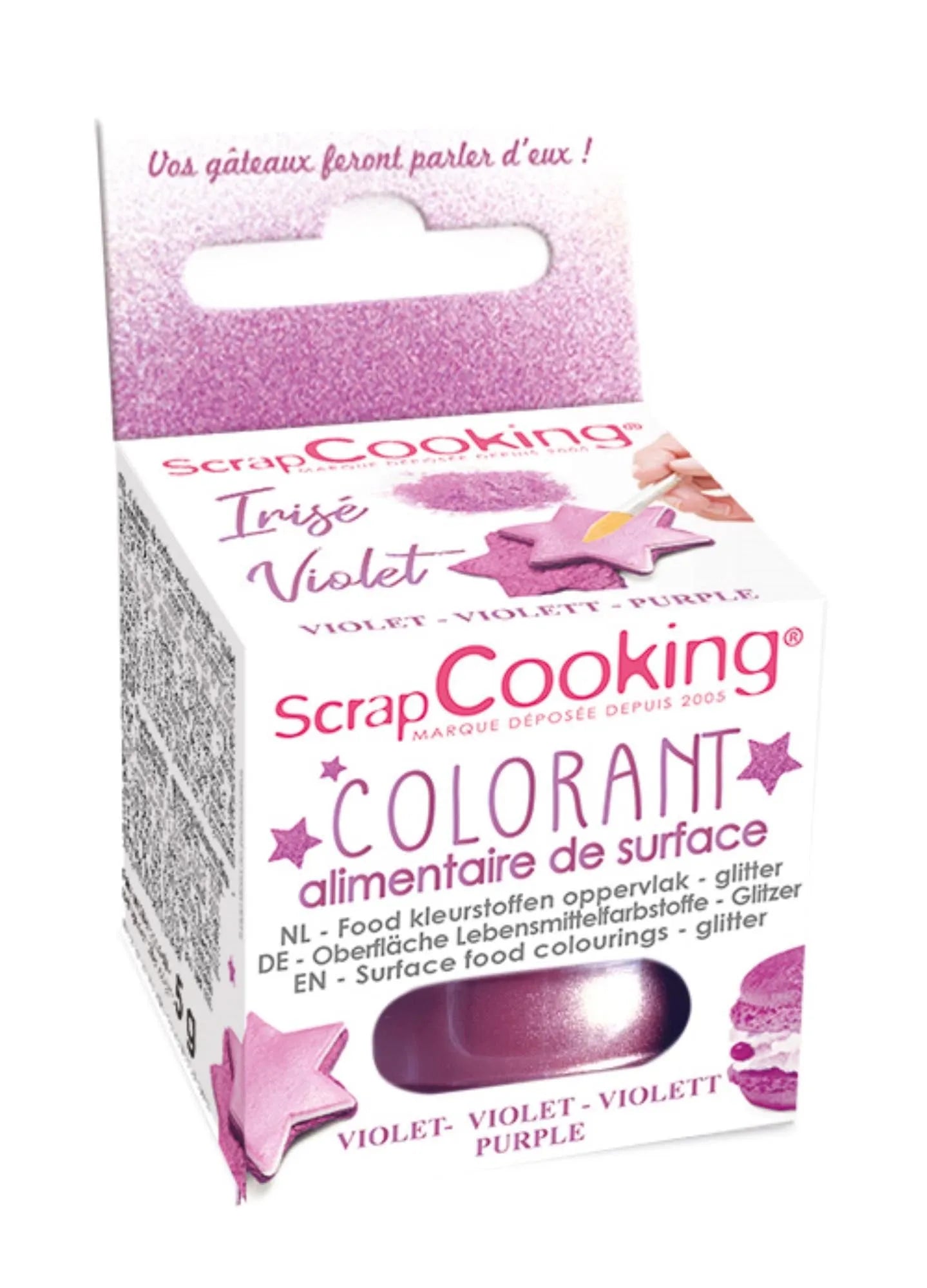 Farbpulver kaltes Oberflächendekor irisierend violette in Violett präsentiert im Onlineshop von KAQTU Design AG. Lebensmittel ist von Scrap Cooking