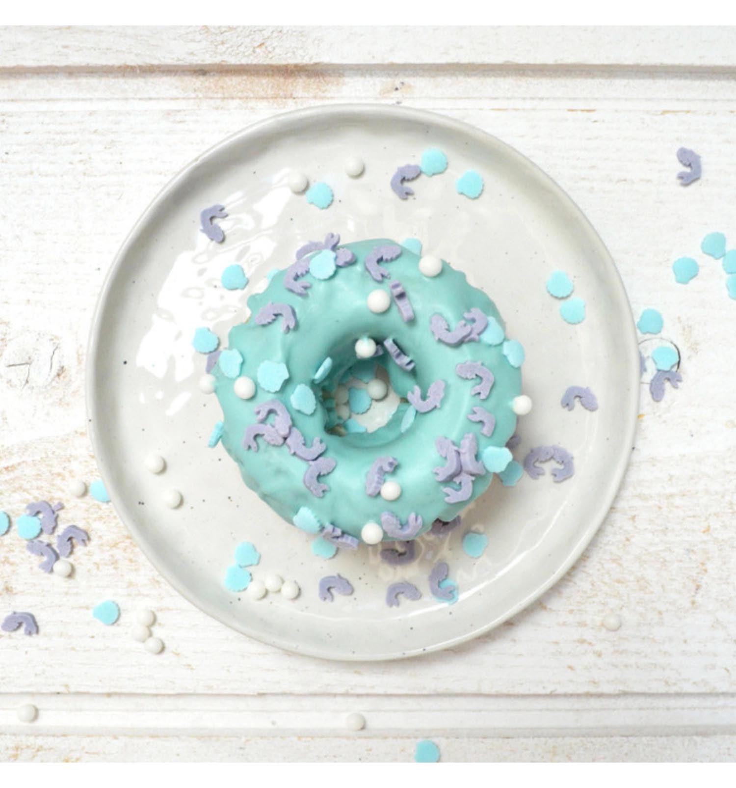 Farbenfrohe Zuckerstreusel im Meerjungfrauen-Design, ideal für kreative Kuchendekorationen, 55g von Scrap Cooking.