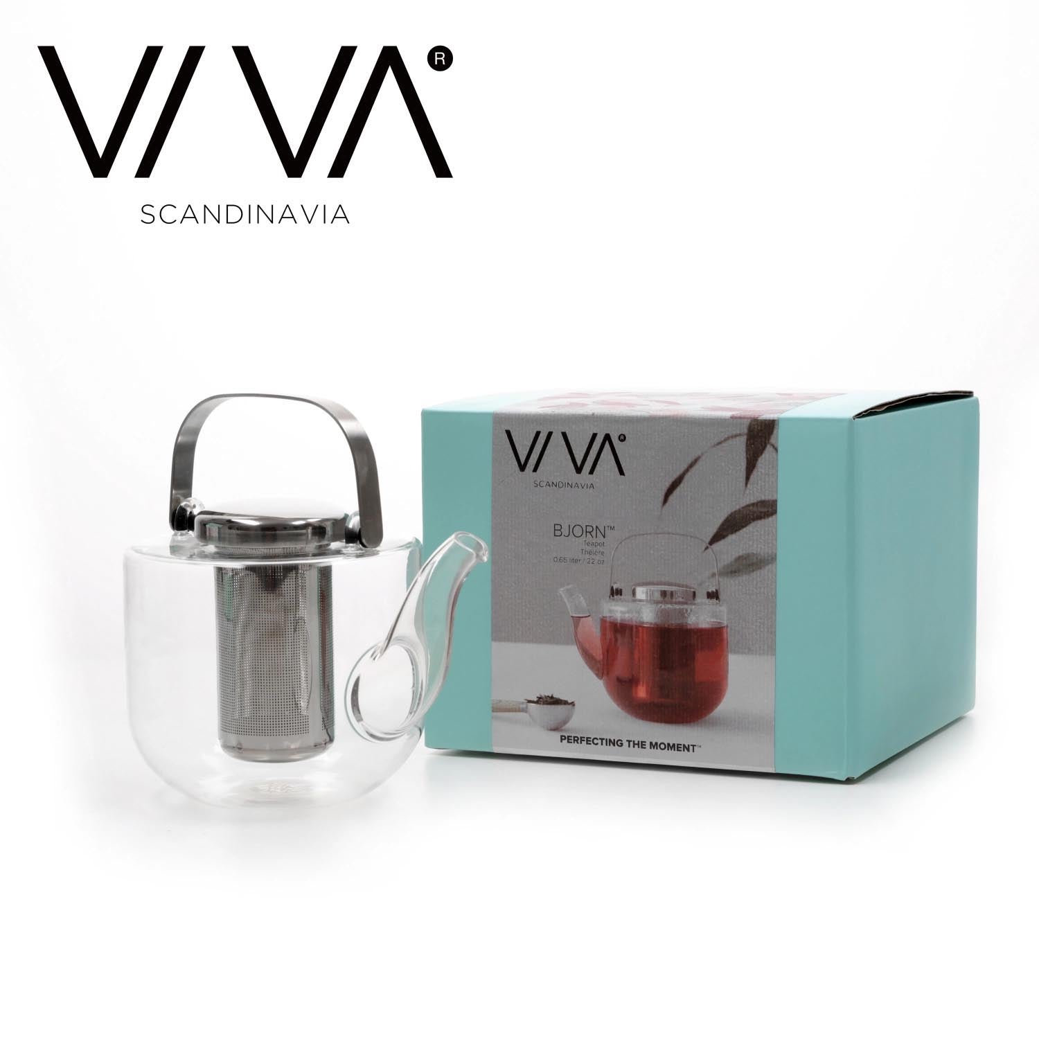 Der Bjorn Teekrug von Viva, 650ml, aus hitzebeständigem Borosilikatglas, ideal für stilvollen und langlebigen Teegenuss.