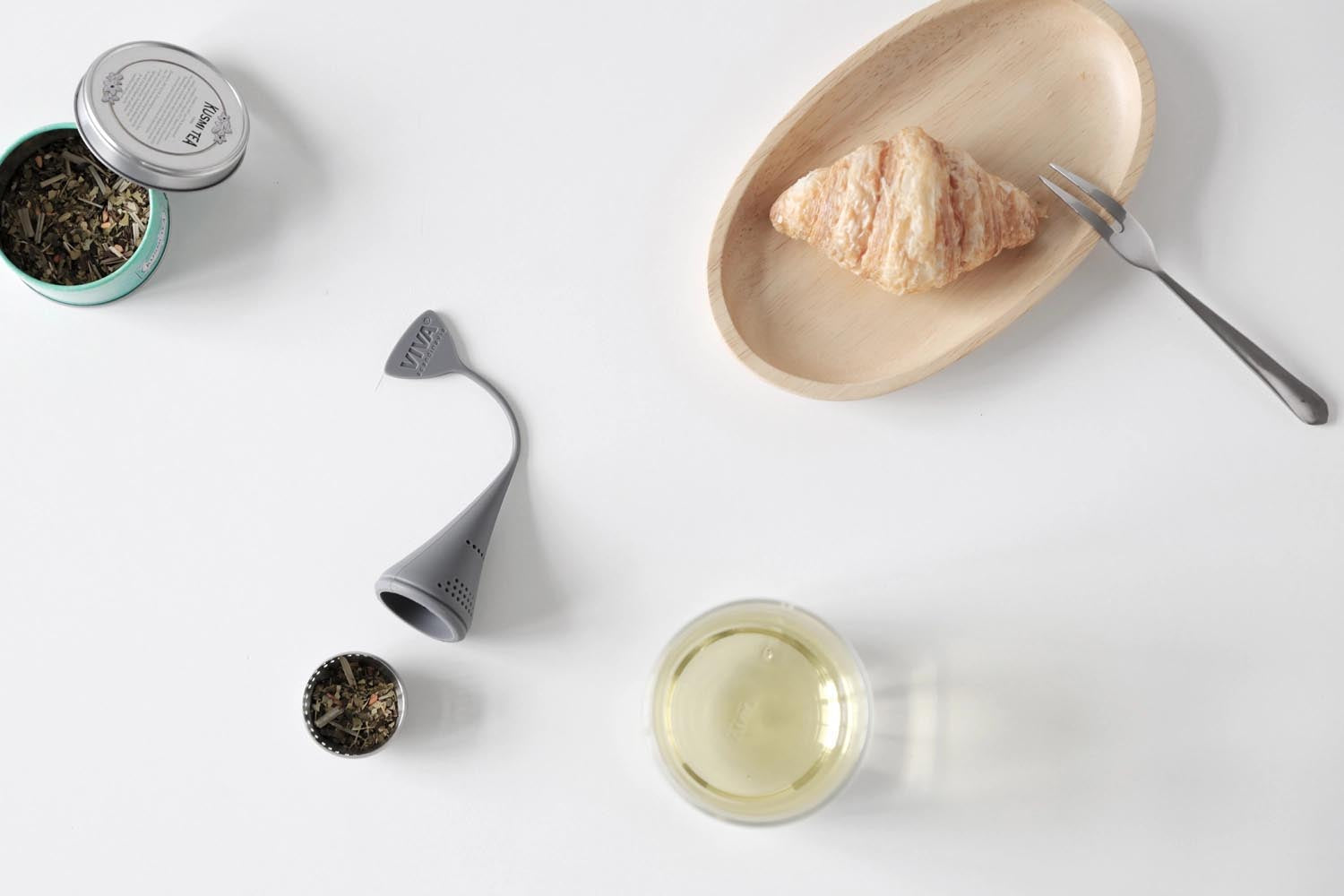 Infusion tea strainer tea egg d4cm h16cm gray