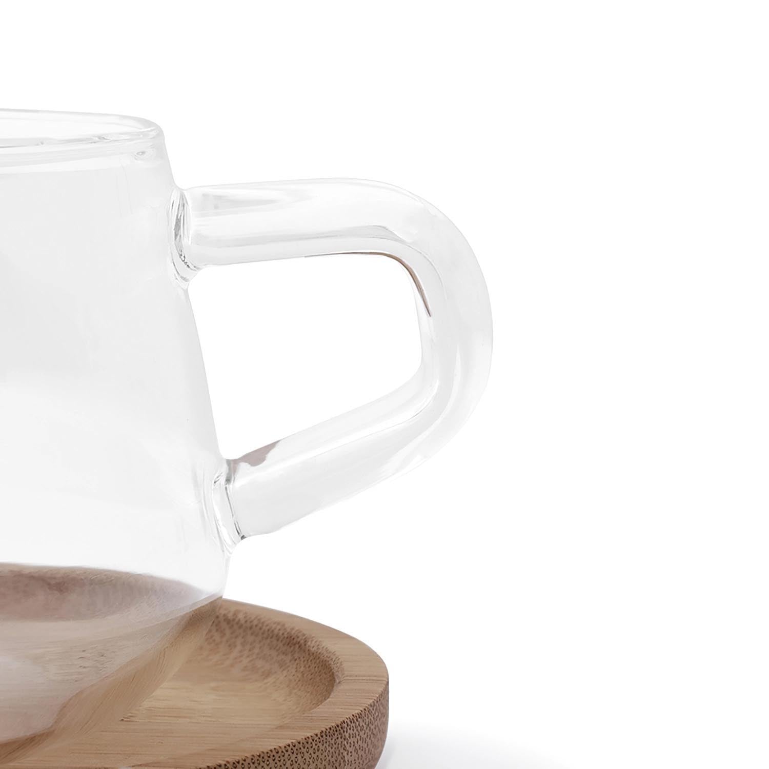 Stilvolle 250ml Tasse mit Bambus-Untersetzer, perfekt für Büro oder Zuhause. Viva Design für eleganten Kaffeegenuss.