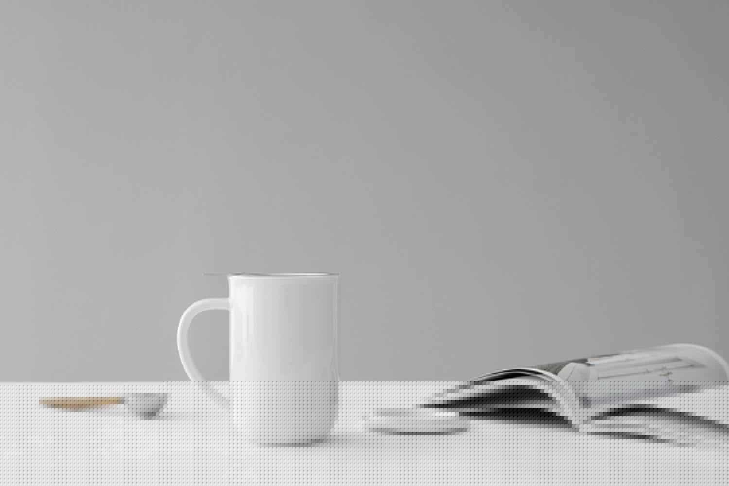 Elegante Teetasse aus weißem Porzellan, 500ml, 14cm hoch, von Viva. Perfekt für stilvollen Teegenuss und modernes Ambiente.