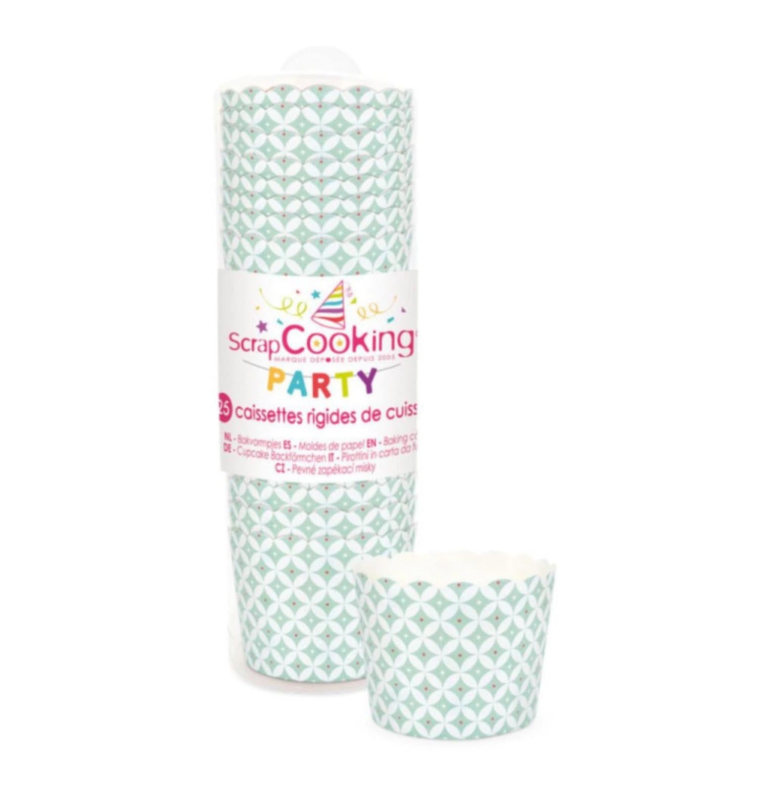 25er Set Muffin Papier-Backförmchen D6cm Diamanten in Mehrfarbig präsentiert im Onlineshop von KAQTU Design AG. Backform / Backblech ist von Scrap Cooking