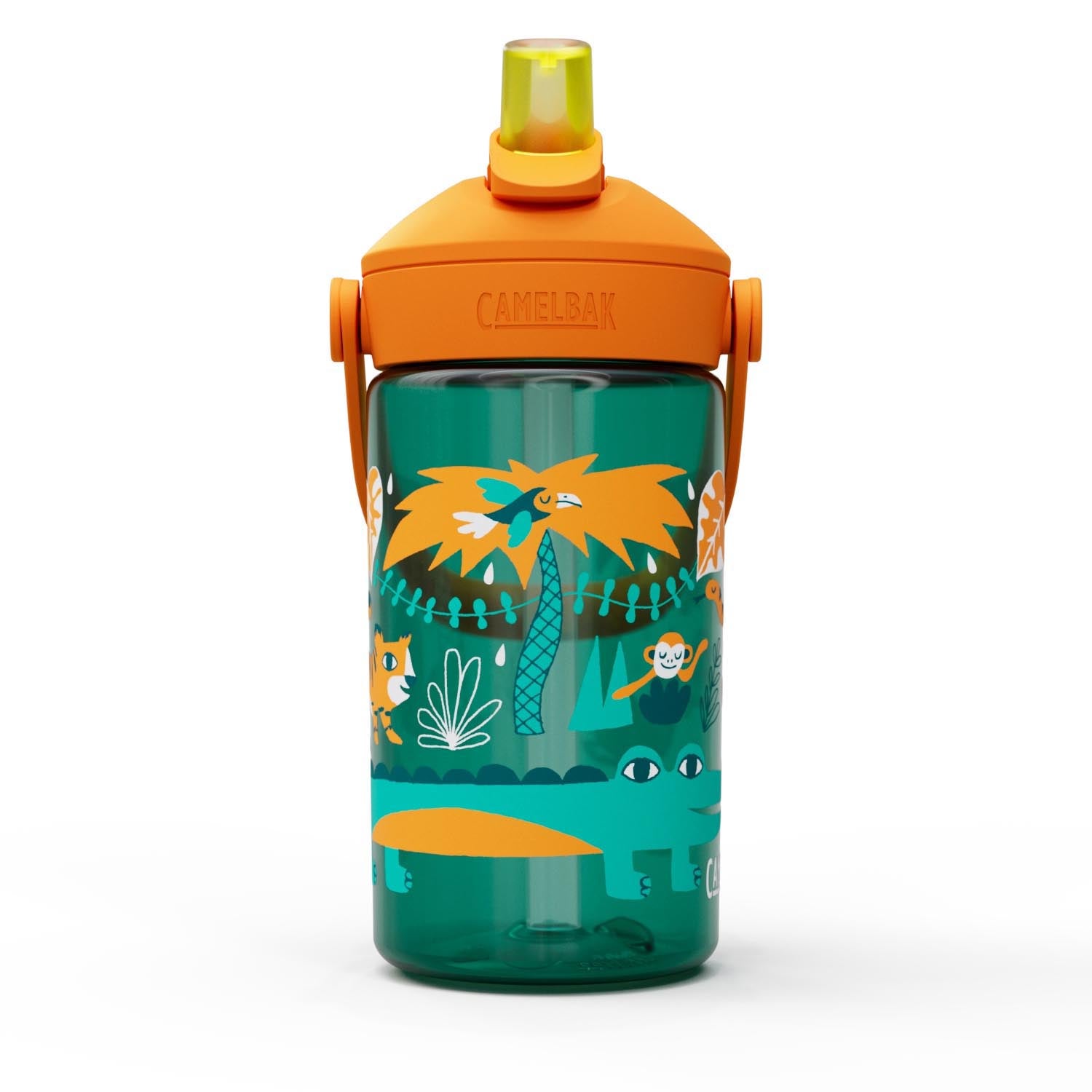 Thrive Flip Straw Kids 0.4l jungle animals in Mehrfarbig präsentiert im Onlineshop von KAQTU Design AG. Trinkflasche ist von Camelbak